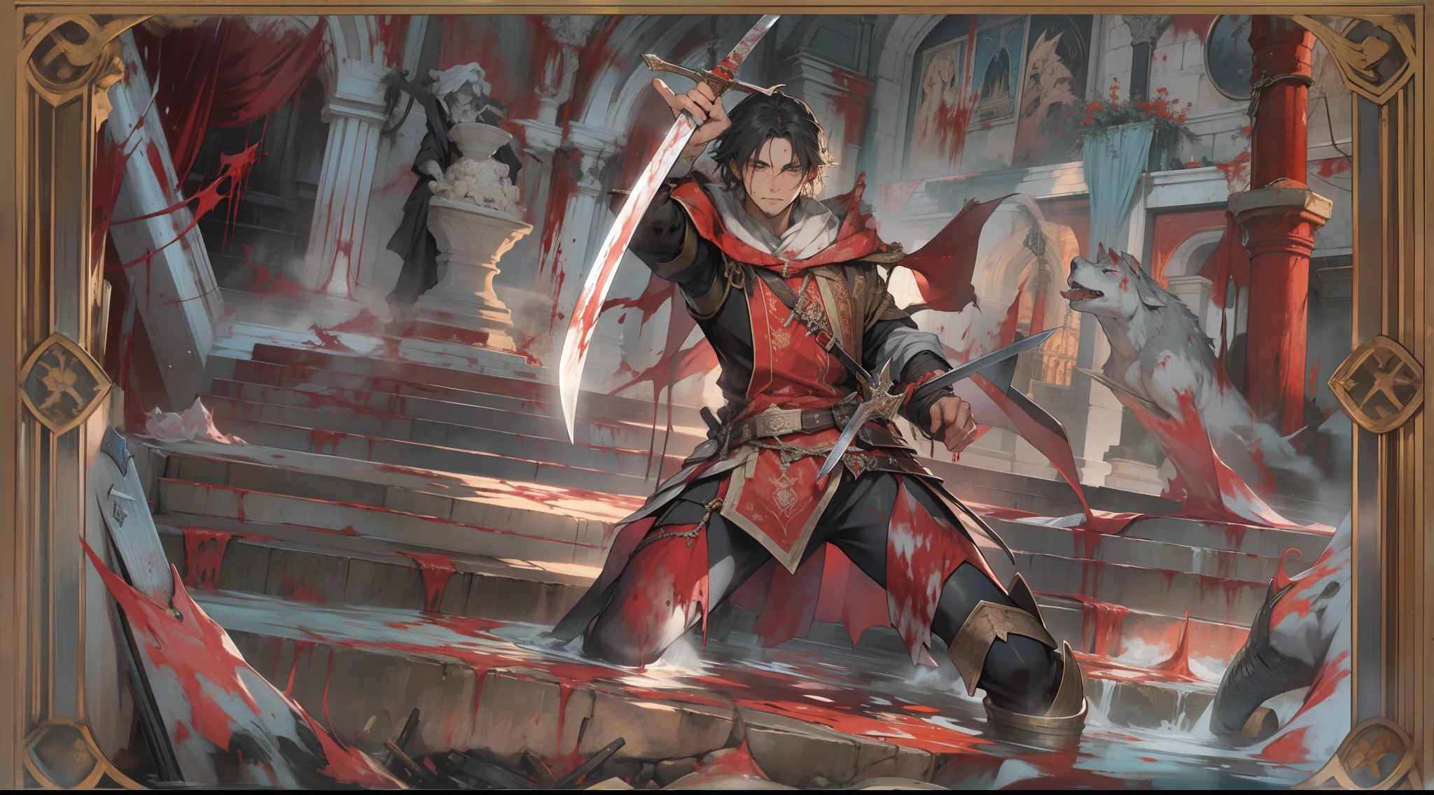 Blood-bathed sword