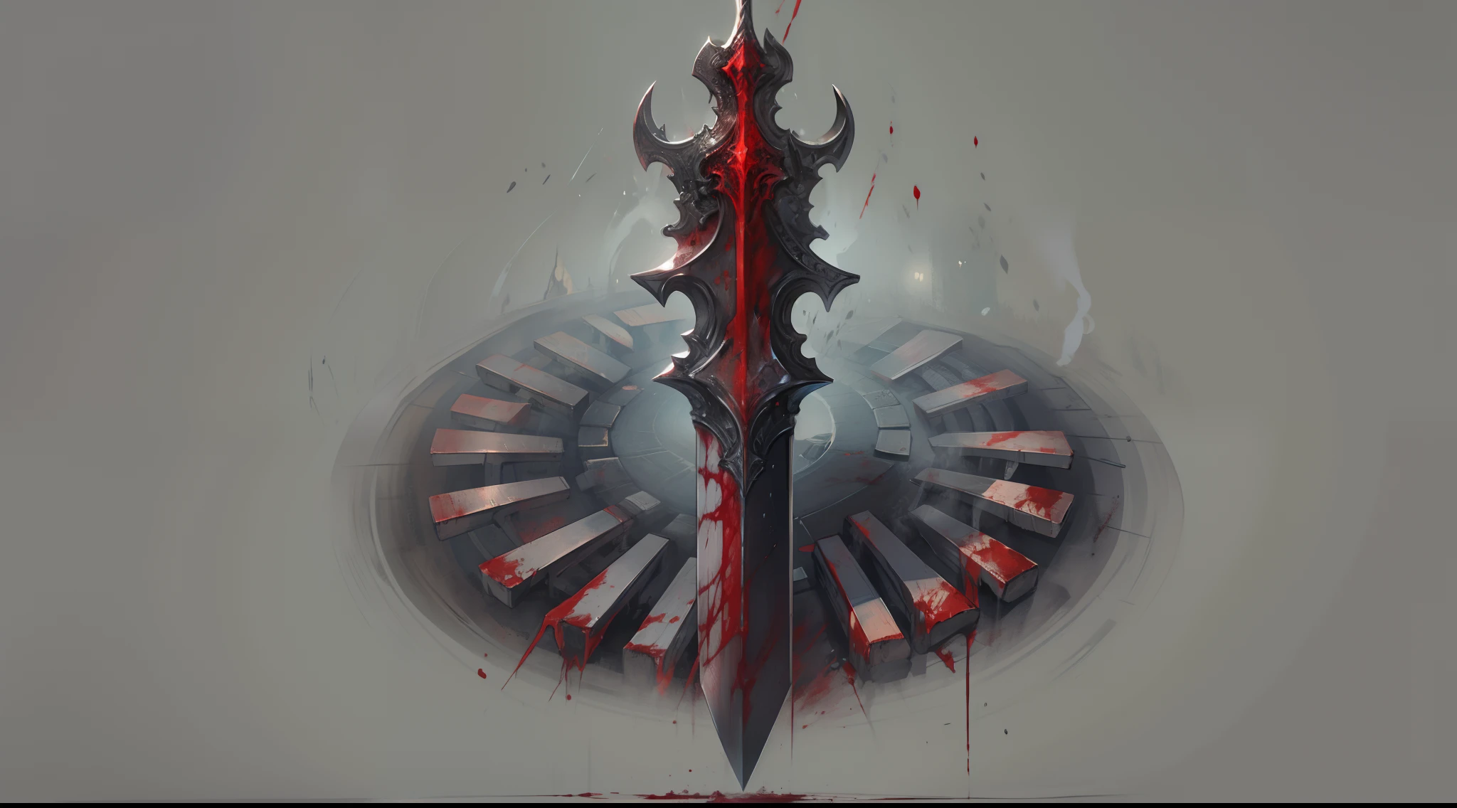 Blood-bathed sword