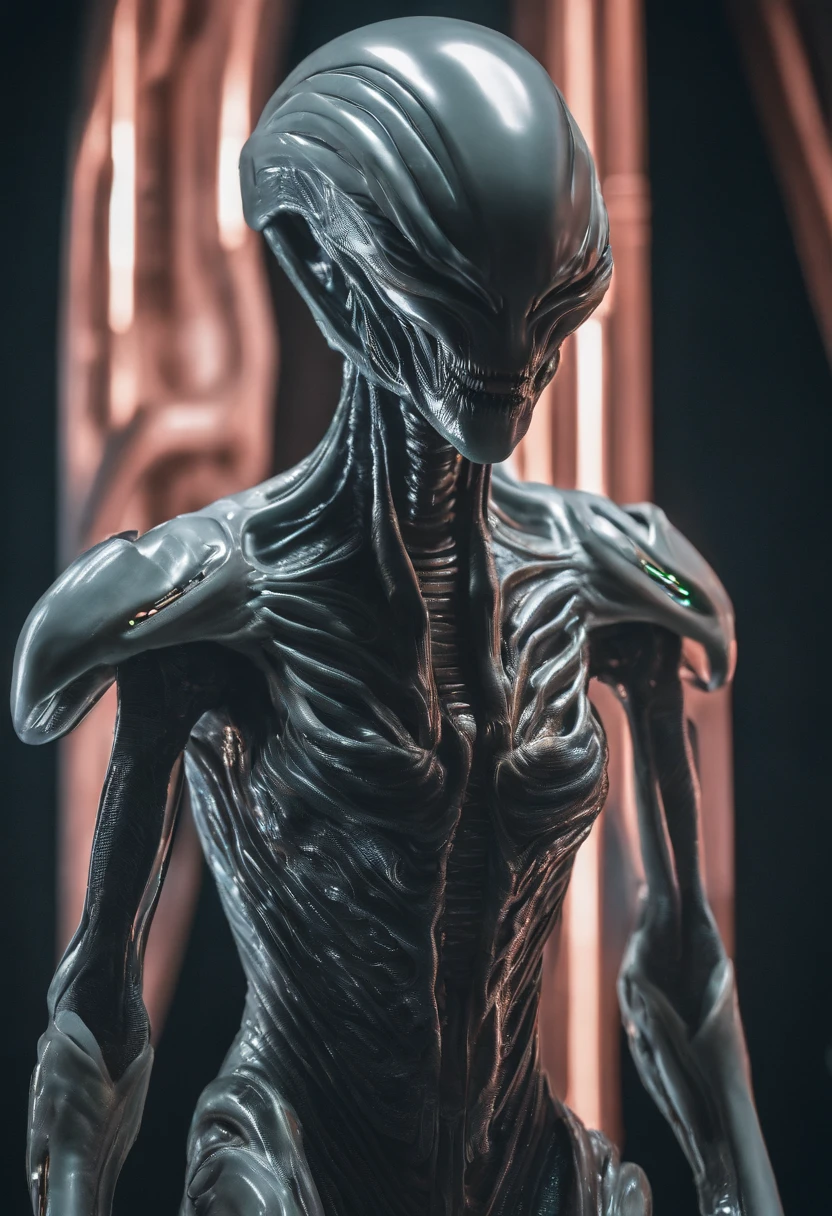 Prometheus alien,Full-body photos,high - tech,Laser laser,Delicate picture