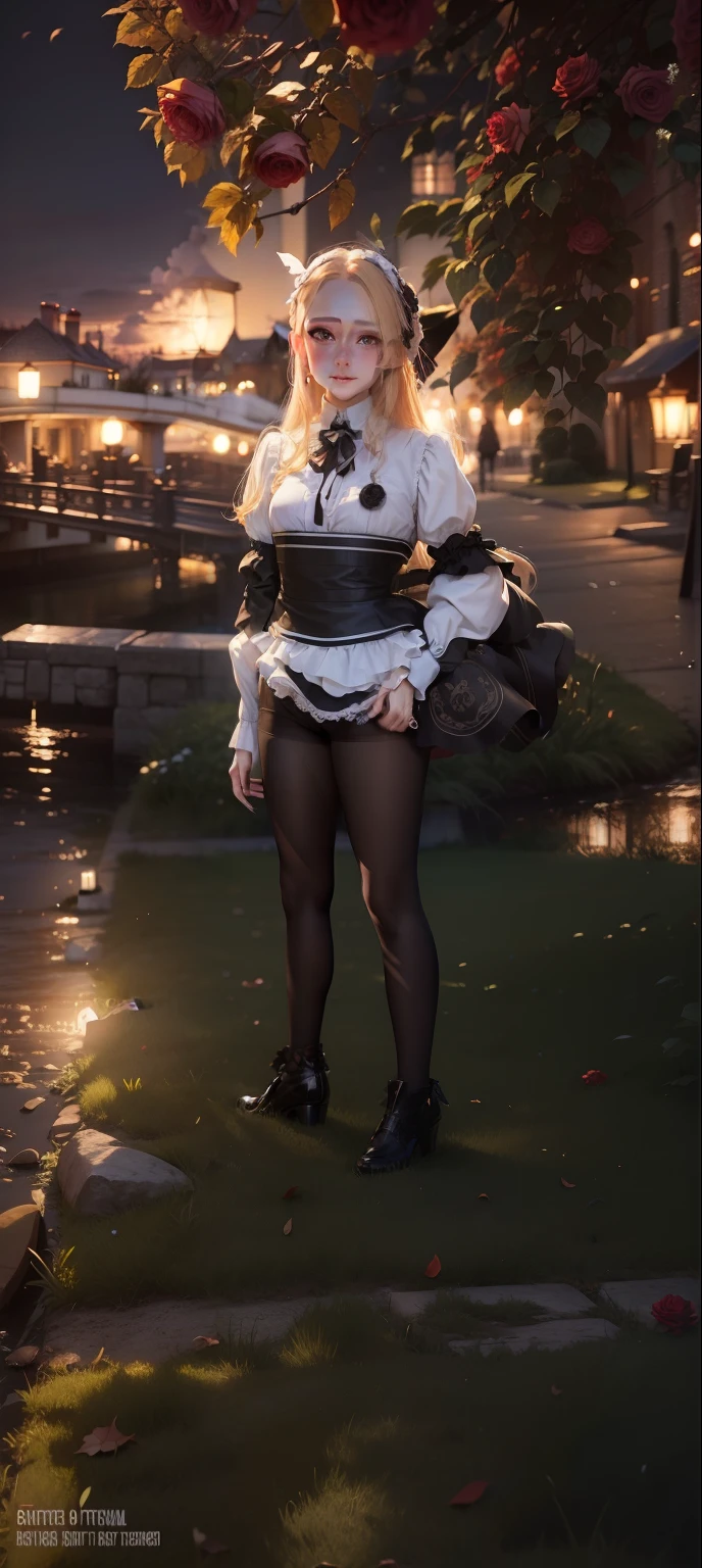 One Girl,Tight waist、 Reflection of light、Night City,cherry blossoms、(high quality,8k, Realistic, 最high quality,masterpiece,Very detailed, Absurd) ,Night cityscape、Night City、Random hair color（Other than black hair）、Blonde、Silver-haired gal、short hair, Randomly placed twin tails、Waves at the ends of twin tails,Curly Hair、Shining Sweat、Perfect Skin,Sweat is noticeable、太もものSweat is noticeable、Knee socks、 Fair skin,Tight waist, Sweating profusely、Sweaty hair、Sweaty clothes、Sweaty、Visible sweat、rain-wet hair、alone,Outdoor、heavy rain、heavy rainで全身びしょ濡れ、heavy rainで全身びしょ濡れの服、High heels、 ((Perfect hand shape))、(Perfect foot shape、Sweet look、Gestures to seduce a man