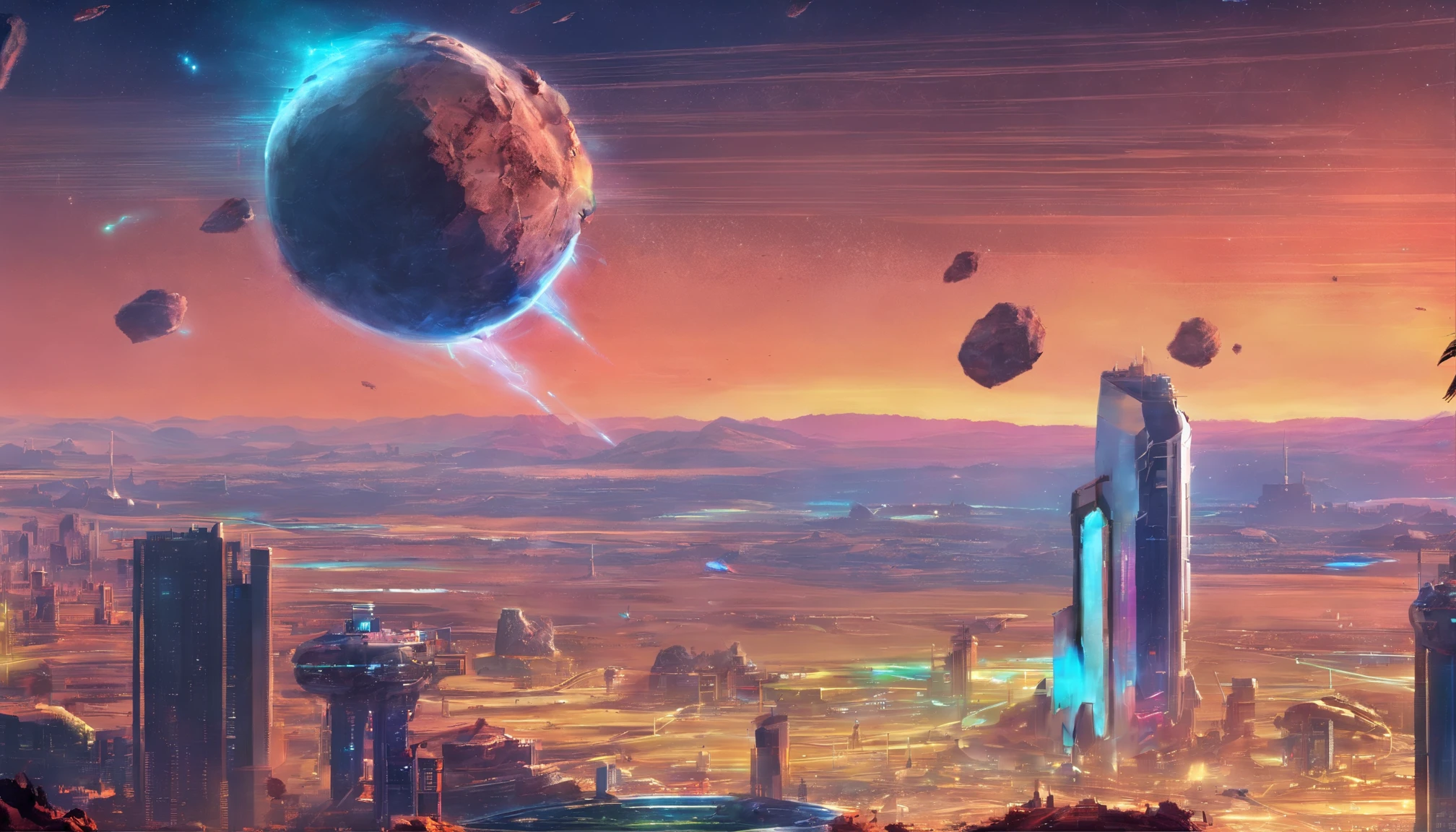 A meteorite fell from the sky,Everyone looked at the sky