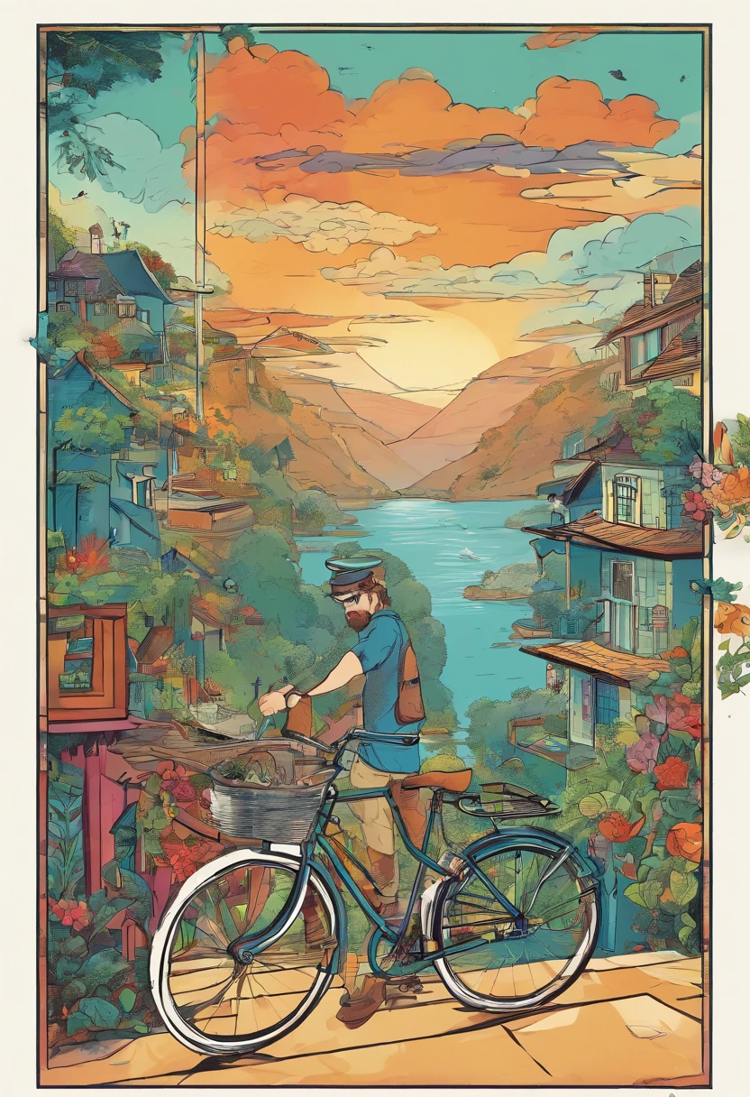 ein pderd auf einem fahrrad