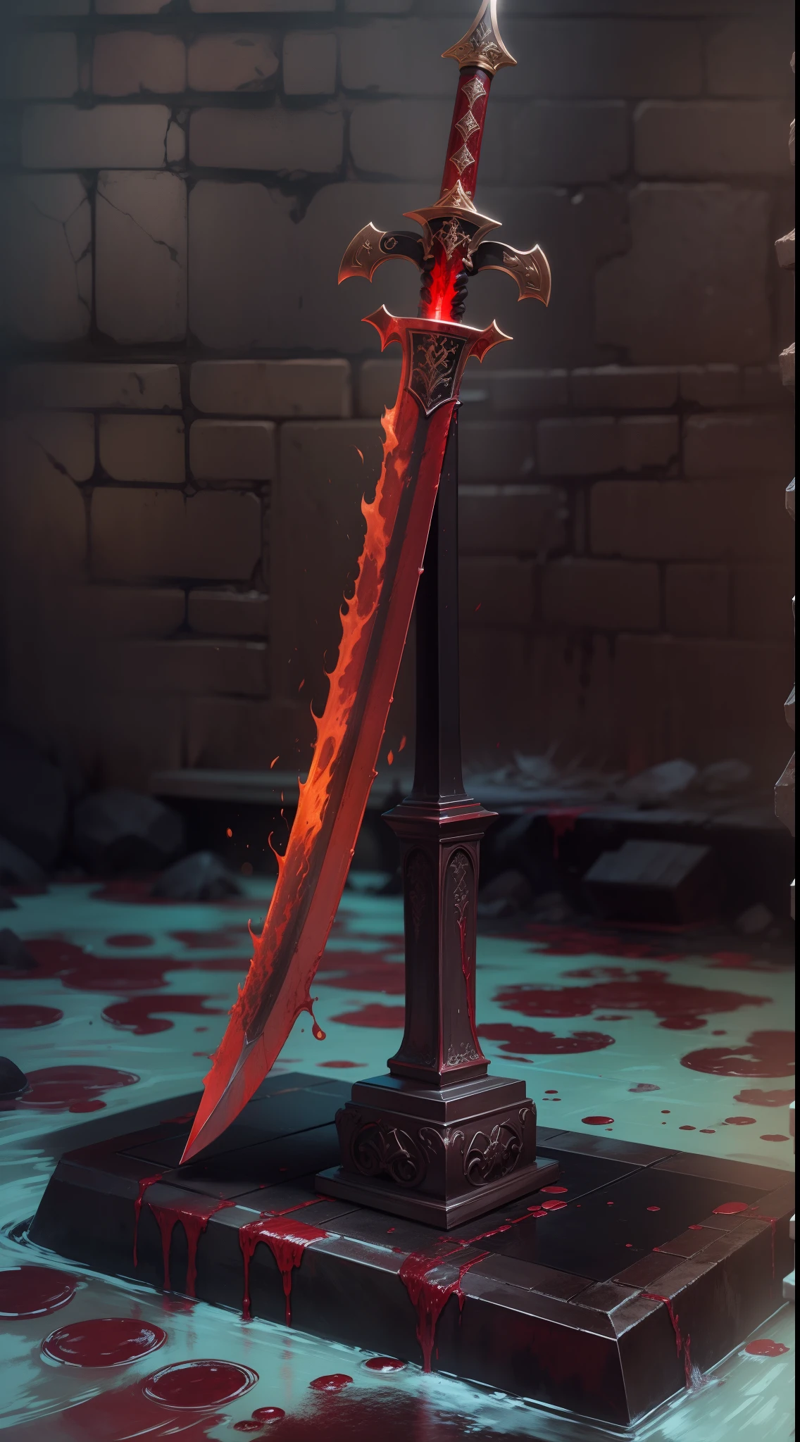 Blood-bathed sword