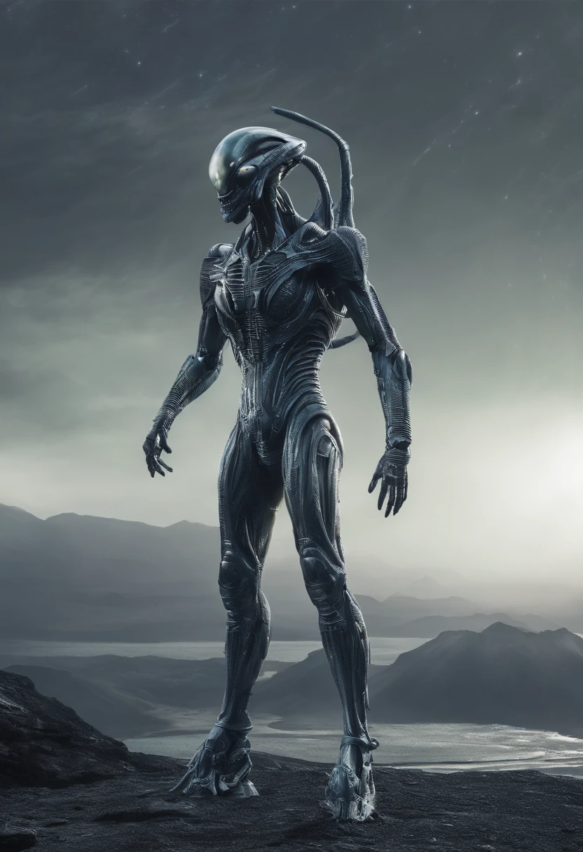 Prometheus，Full body photo，high - tech，Laser laser，Delicate picture