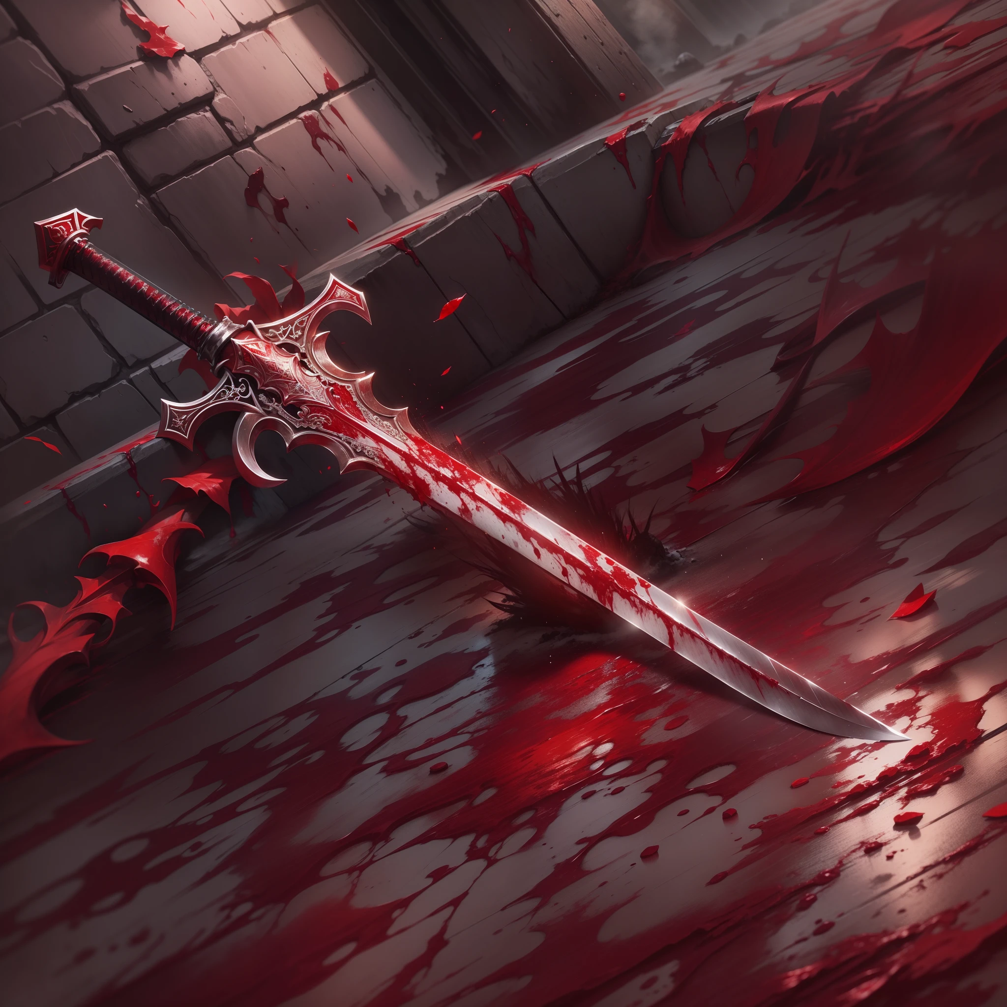 Blood-bathed sword