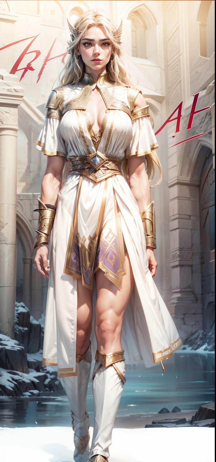 she looks like katie price, breathtakingly sensual muscle woman, very large lips, sensual large feminine lips, stunningly beautiful woman of pure awesomeness, steel-hard hypermuscular body, strong well defined muscle, muscular powerful bodybuilder physique, perfect flawless musculature, fantasy mystic robes flowing, character concept, fullbody view