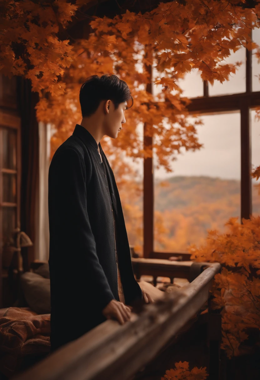 A young man named Weiban loves to sing at night、In the autumn season live in their own room