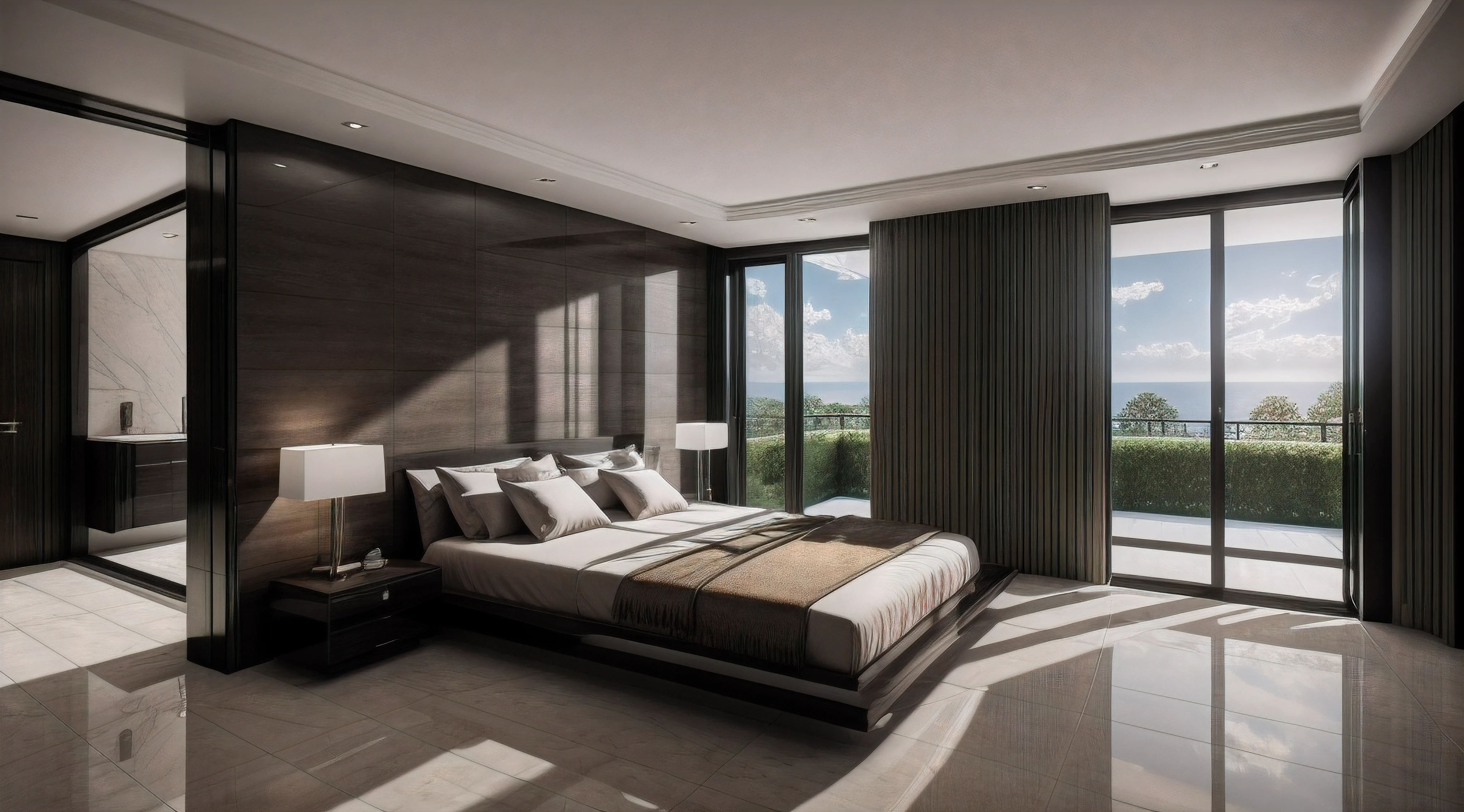 (modern luxury house) Standard, Photorealistic, Ultra photoreal, Hyperrealistic, Ultra detailed, Unreal engine, Back light, Cinematic, Full-Body Shot, Centered, Symmetrical, 8k --ar 16:9 --chaos 10