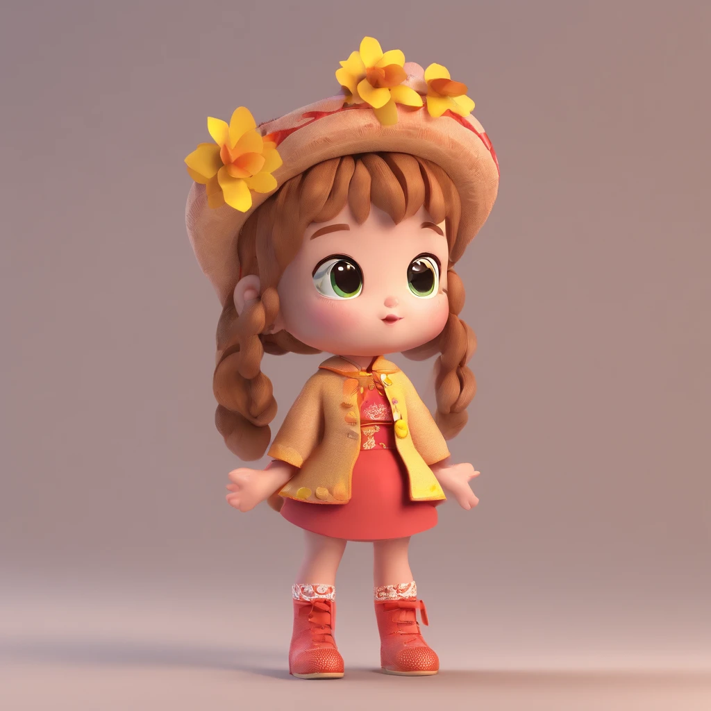 A little girl，Hold your arms，Hold your arms，Hold your arms，despised，disdain，Frowning，Glaring angrily at the camera，Pouting angrily，Floral half-sleeved cheongsam，A ball head