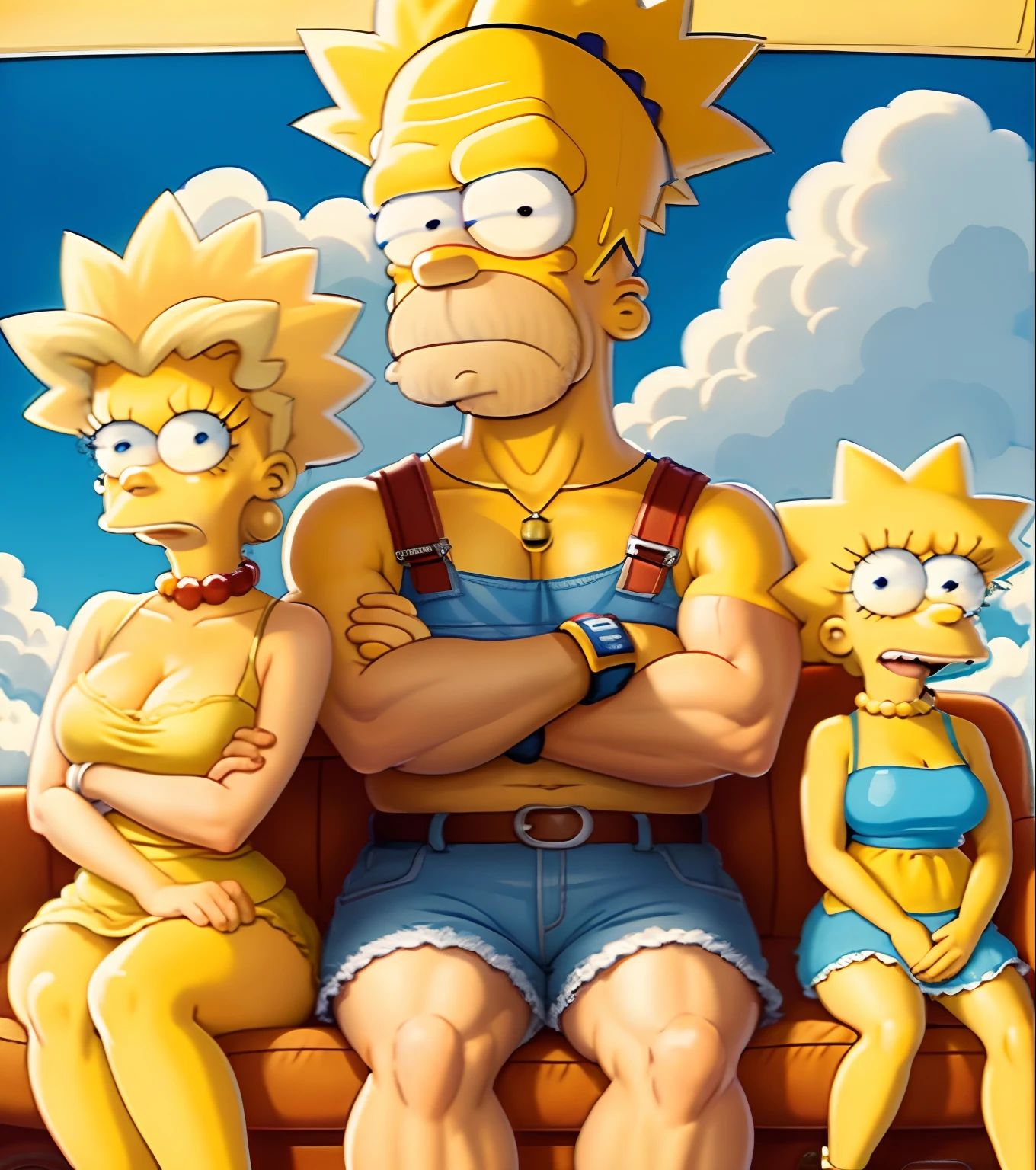cartoon characters of the simpsons family in a car, still frame from the simpsons, original simpsons cartoon style, bart simpson, simpsons, the simpsons, portrait of bart simpson, matt groening art, matt groening cartoon art, lisa simpson wearing braces, 1990s cartoon, official simpsons movie artwork, style simpsons, by Matt Groening, simpsons style, marge