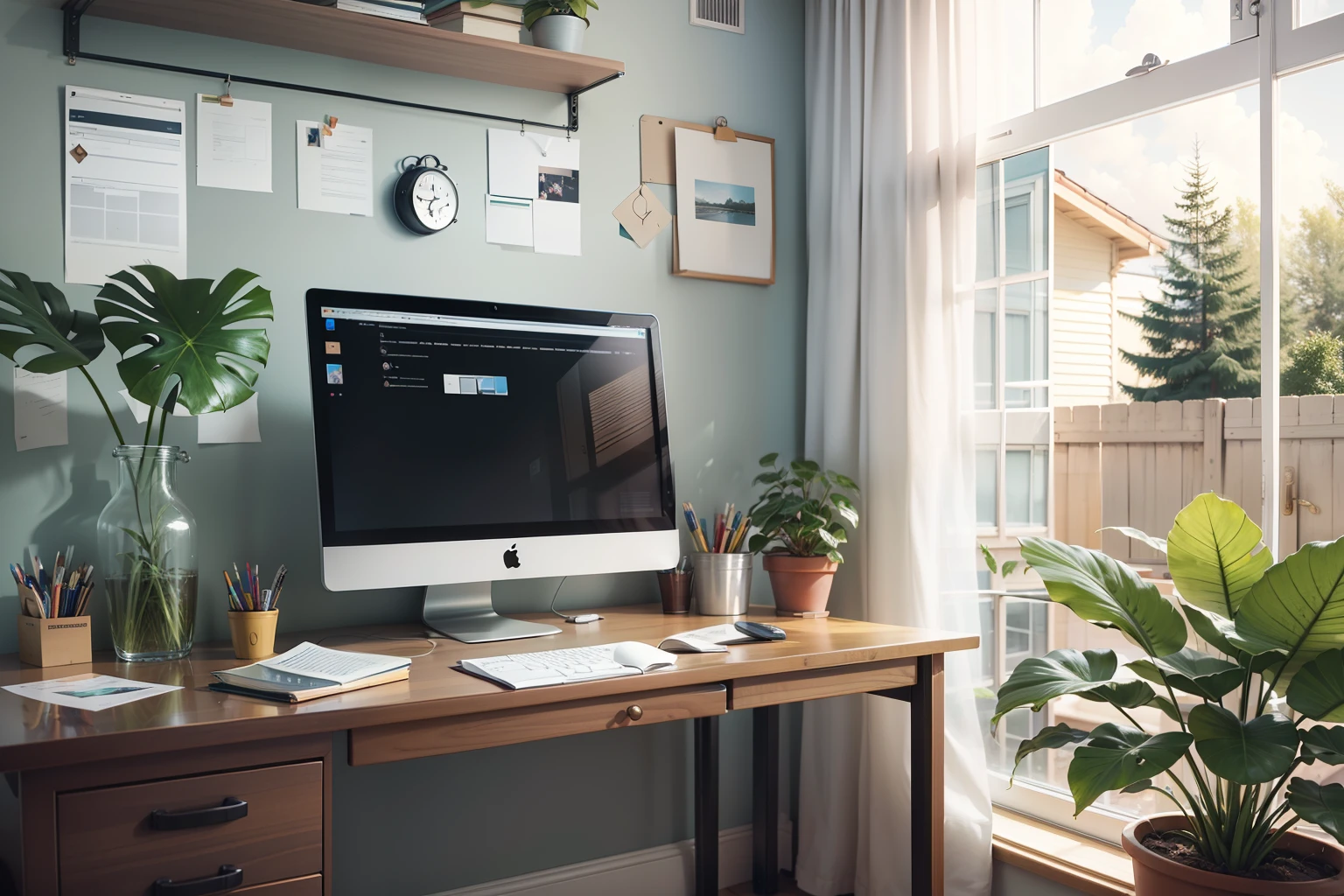 realistic home office --auto --s2