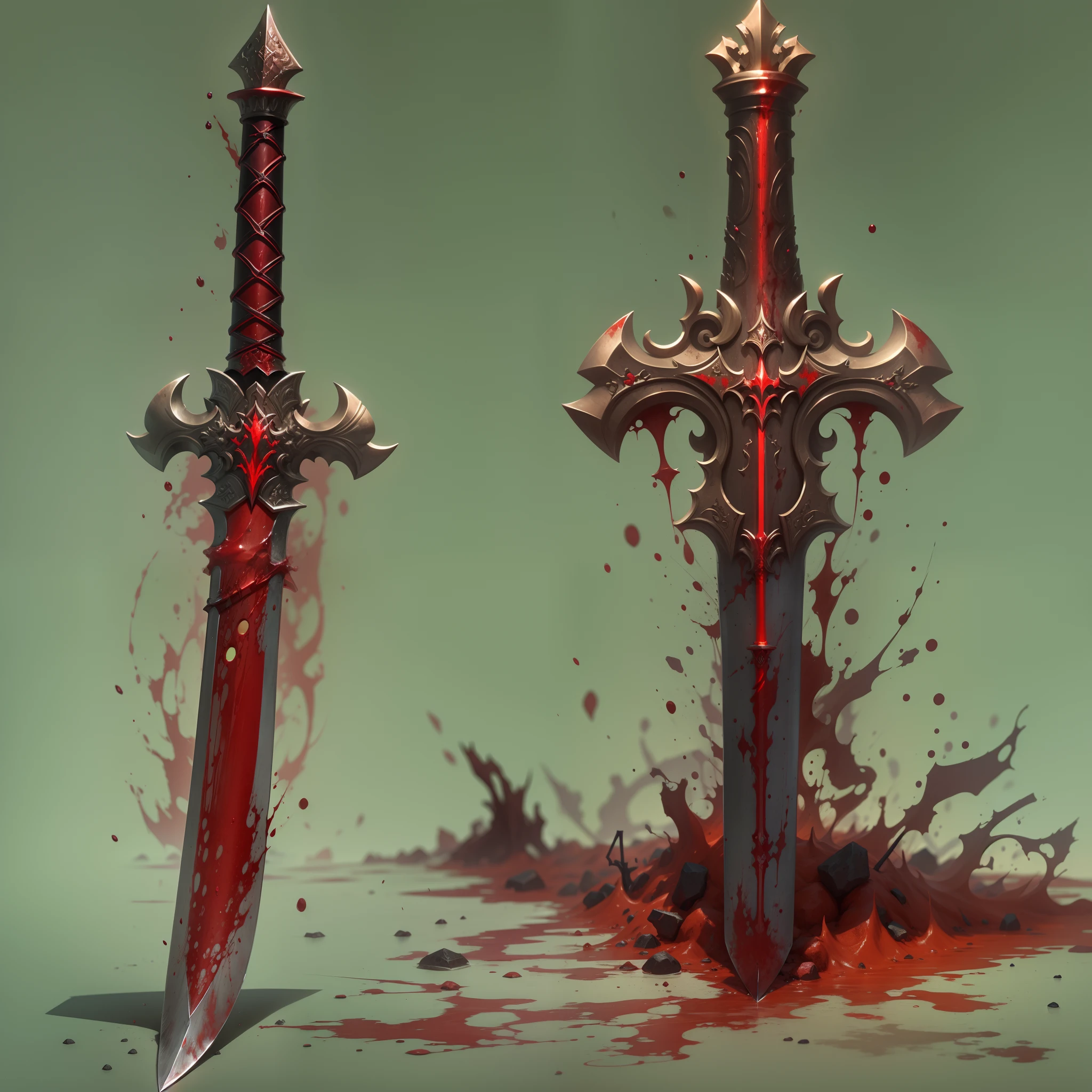 Blood-bathed sword