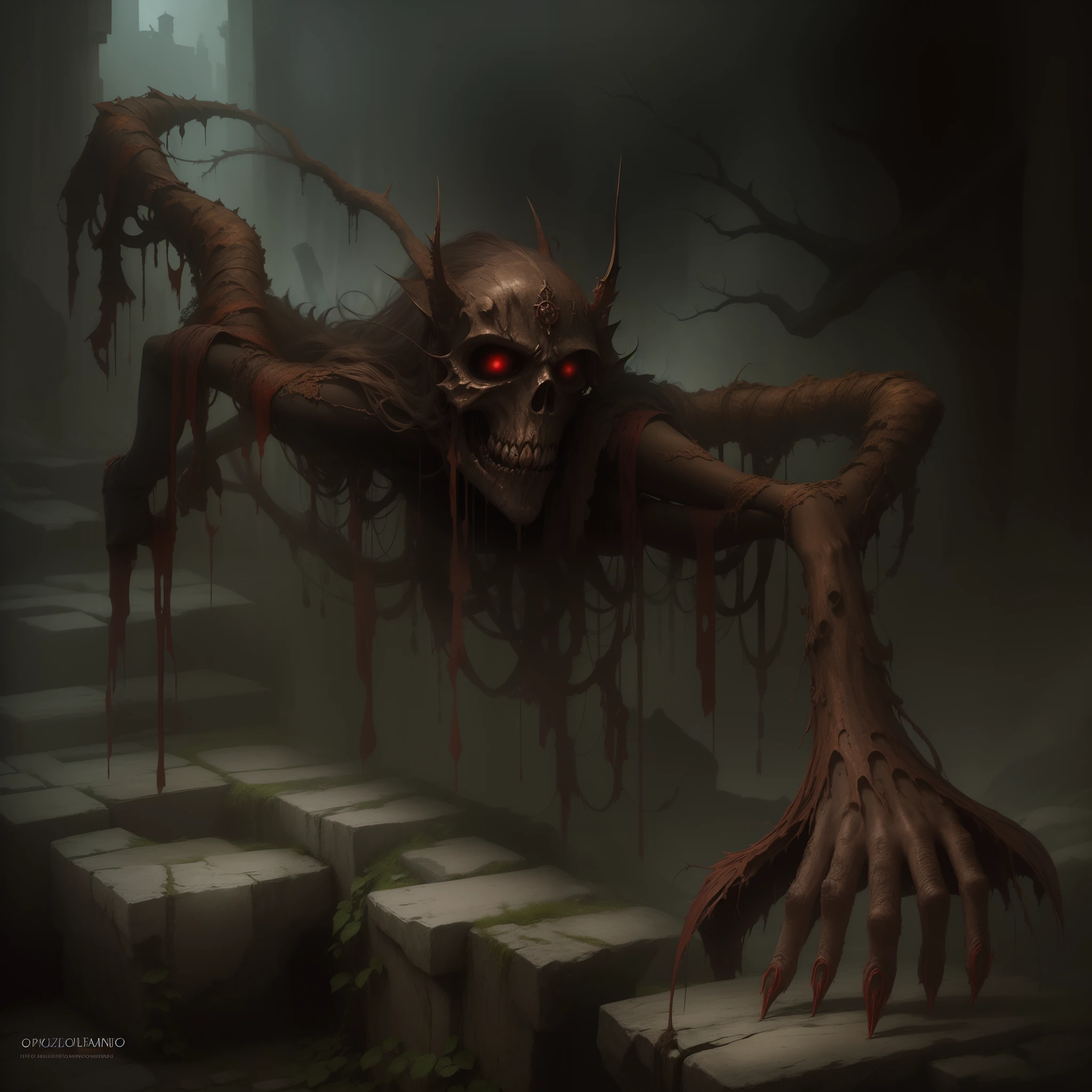 (La mejor calidad,Ultra detallado,realista:1.37),espada sangrienta,acero brillante,bordes afilados,gotas de sangre en cascada,dark and ominous atmosphere,Pasillo macabro,moody lighting,salpicaduras de sangre,Sombras espeluznantes,Arma espantosa,Arma mortal,Aura siniestra,apariencia amenazante,Gore y brutalidad,agarre tendinado,Horror aesthetics,goteo rojo,escena inquietante,Forbidden atmosphere,vibraciones ominosas,Silencio ominoso,surreal imagery,empapado en sangre,gleaming crimson,Arma aterradora,Presencia aterradora,Obras de arte macabras,visual de pesadilla,Sombras que envuelven la hoja,Tonos oscuros,tranquilidad interrumpida,creepy feeling,Gothic setting,Ominous energy,Silencio sepulcral,Arma sobrenatural,Arma sanguinaria,Destino ominoso,Envuelto en la oscuridad,Ominous anticipation,Ambiente premonitorio.