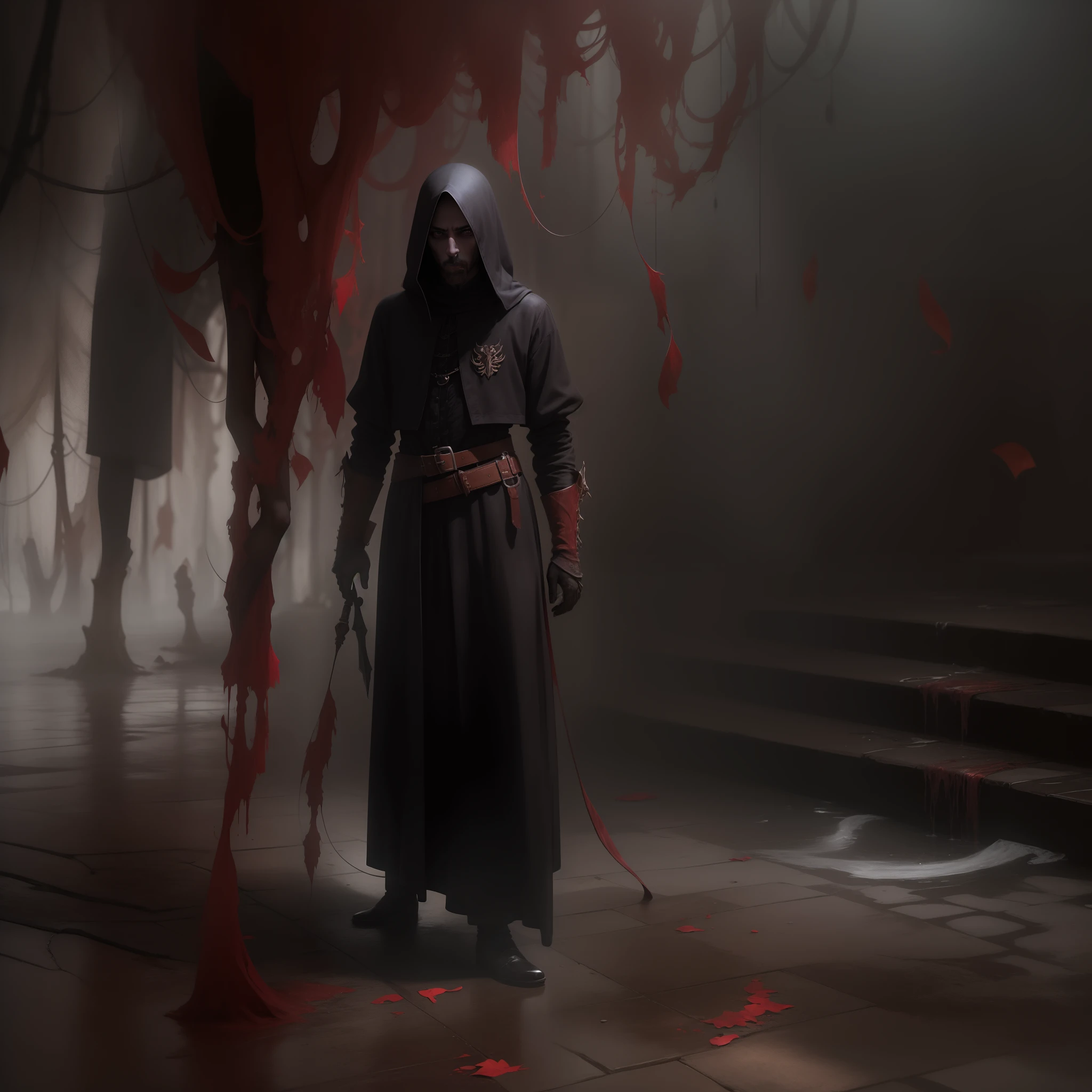 (La mejor calidad,Ultra detallado,realista:1.37),espada sangrienta,acero brillante,bordes afilados,gotas de sangre en cascada,dark and ominous atmosphere,Pasillo macabro,moody lighting,salpicaduras de sangre,Sombras espeluznantes,Arma espantosa,Arma mortal,Aura siniestra,apariencia amenazante,Gore y brutalidad,agarre tendinado,Horror aesthetics,goteo rojo,escena inquietante,Forbidden atmosphere,vibraciones ominosas,Silencio ominoso,surreal imagery,empapado en sangre,gleaming crimson,Arma aterradora,Presencia aterradora,Obras de arte macabras,visual de pesadilla,Sombras que envuelven la hoja,Tonos oscuros,tranquilidad interrumpida,creepy feeling,Gothic setting,Ominous energy,Silencio sepulcral,Arma sobrenatural,Arma sanguinaria,Destino ominoso,Envuelto en la oscuridad,Ominous anticipation,Ambiente premonitorio.
