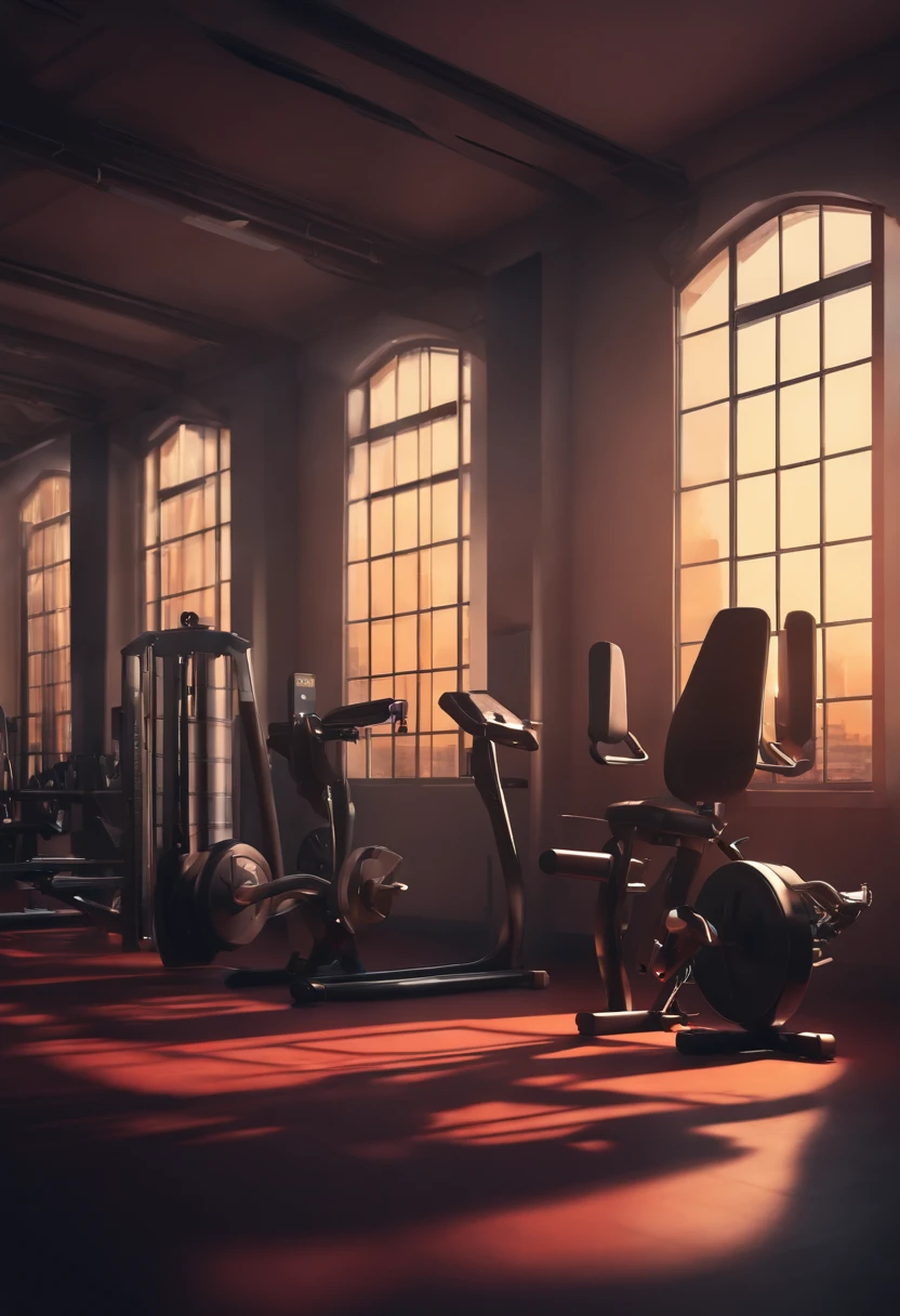 salle de musculation,style anime