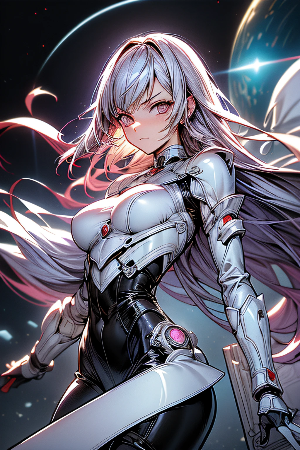 comic strip、(hard disk, sharp, fractals), (linear art_Anime),(masutepiece, Best Quality),1girl in,Space Opera,(lola:add more details:1.0),