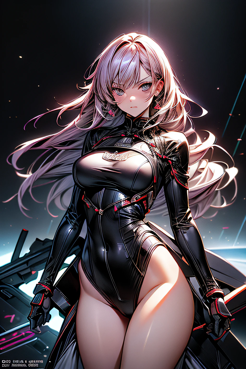 comic strip、(hard disk, sharp, fractals), (linear art_Anime),(masutepiece, Best Quality),1girl in,Space Opera,(lola:add more details:1.0),