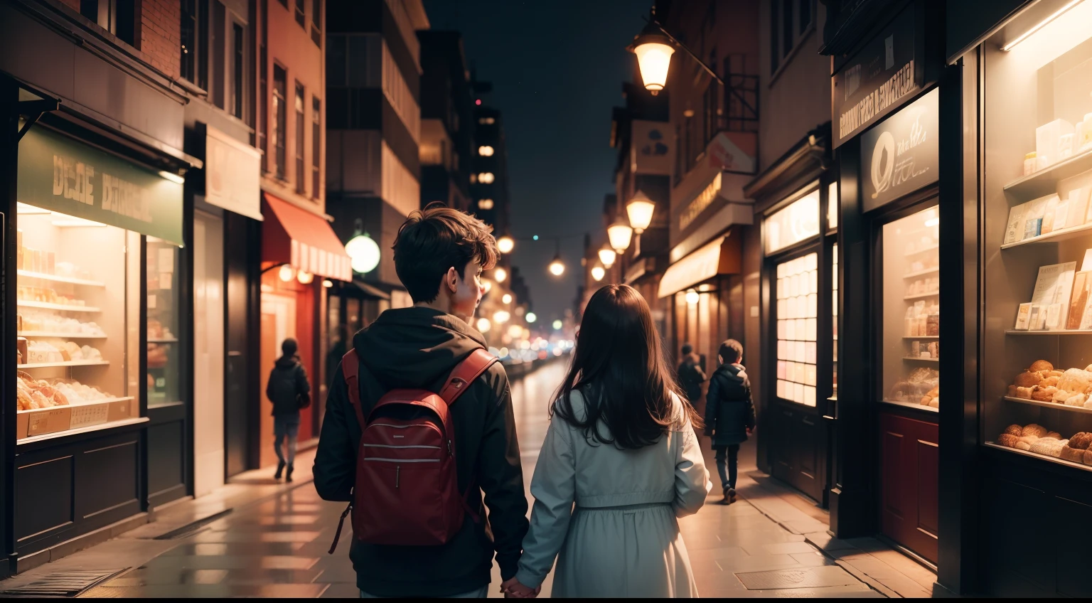 A girl and a boy spent their days exploring the city and their nights talking and laughing. They were inseparable.