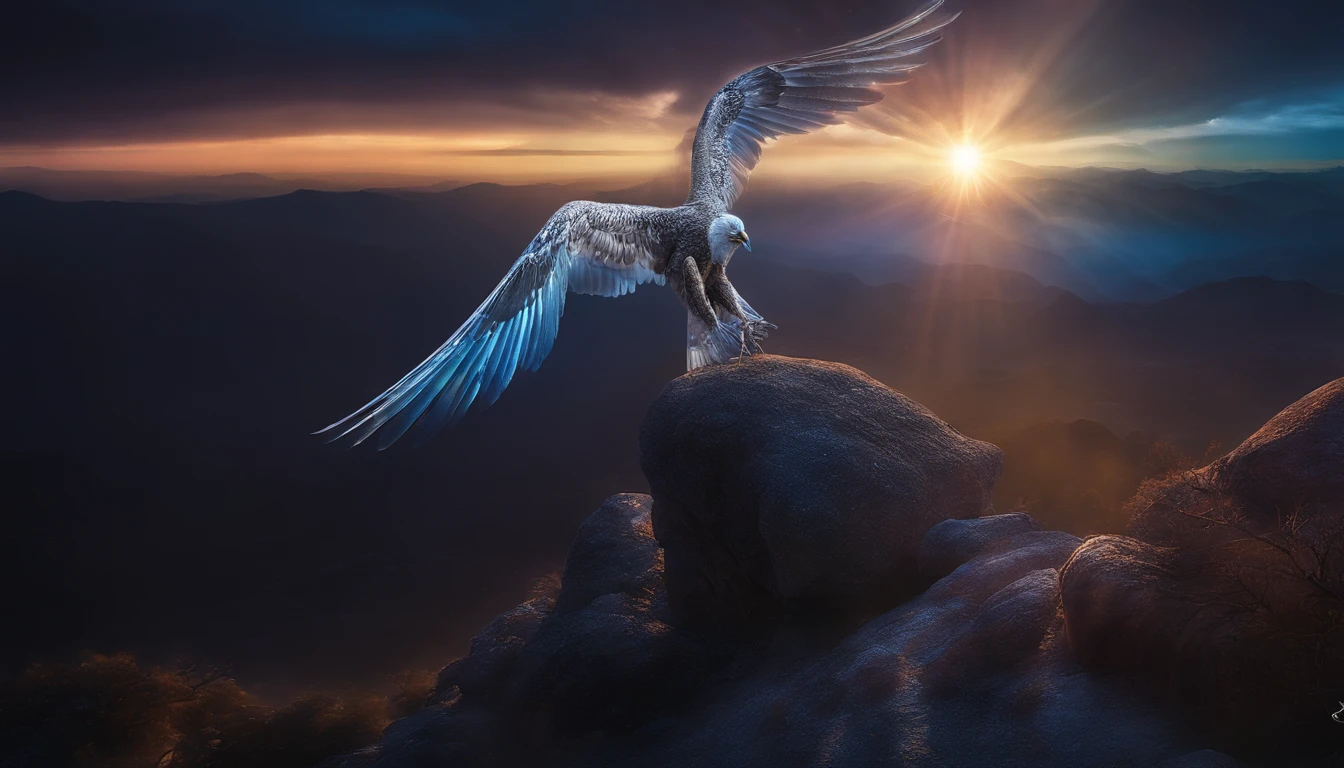 cosmic fallen angel, olhos claros brilhantes, Biomechanicals, estranho, assustador, Pesadelo, cores muito brilhantes, light particles, com luz brilhante, Mshiff, Arte do papel de parede, Papel de parede UHD