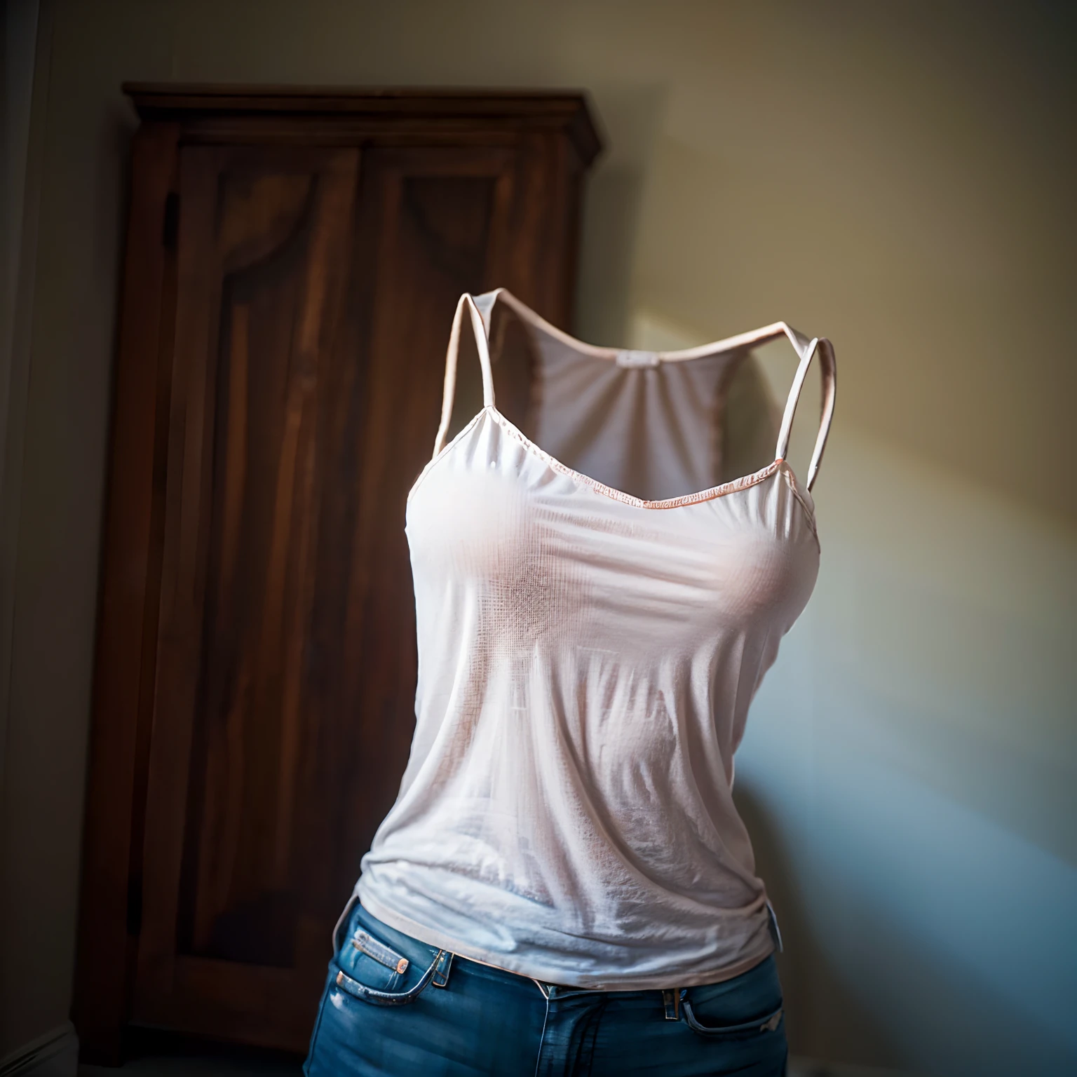 school camisole, ((invisible, no humans:1.5, headless:1.5, handless, legless)), big breast, close-up to breast,
(8k, RAW photo, best quality, masterpiece:1.2), (realistic, photo-realistic:1.37),photon mapping, radiosity, ((Hasselblad photography)),physically-based rendering,
