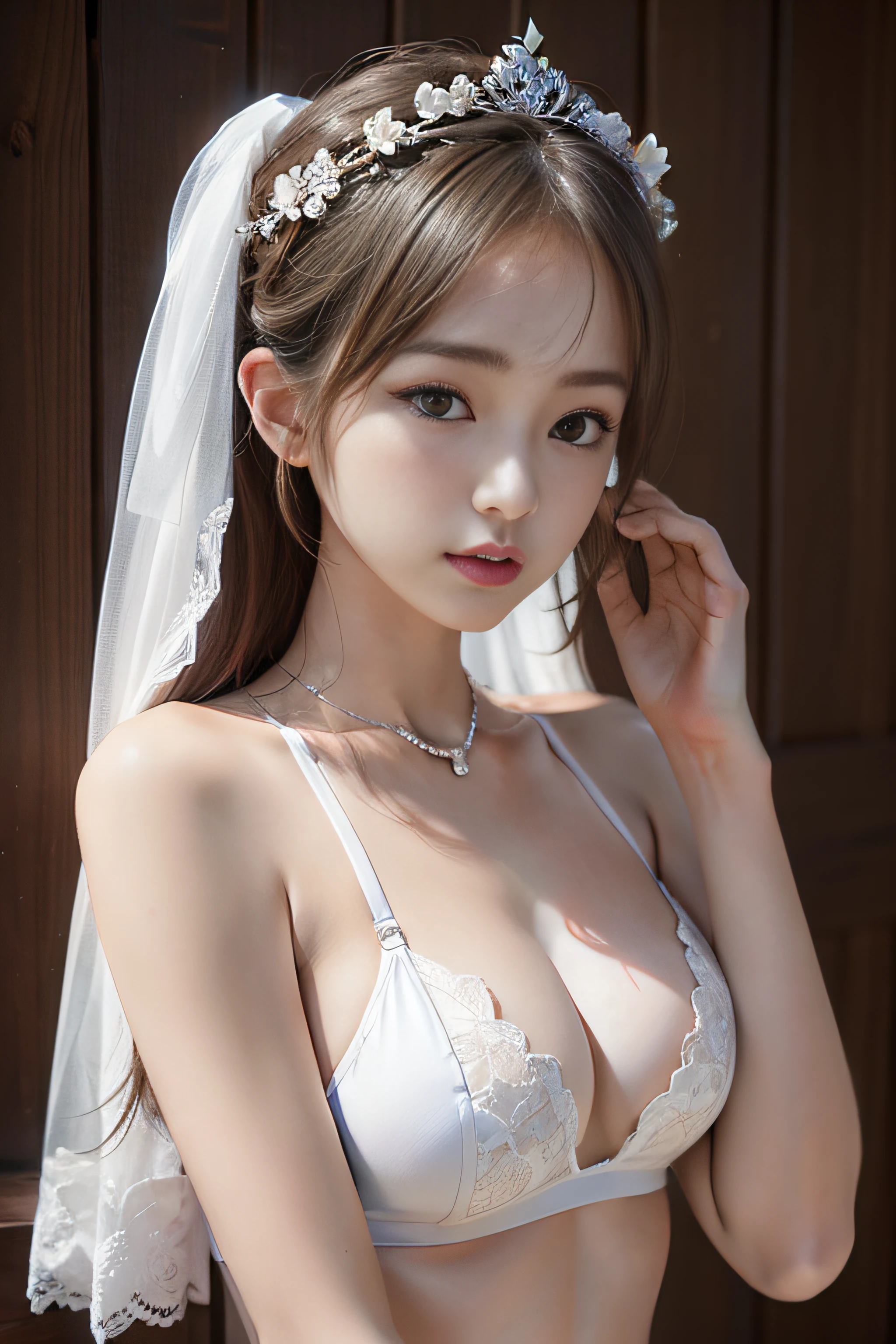 hands above your head、Beautuful Women、extremely delicate and beautiful、pureerosface_v1:0.8、Sportsbra、FULL BODYSHOT、夏天