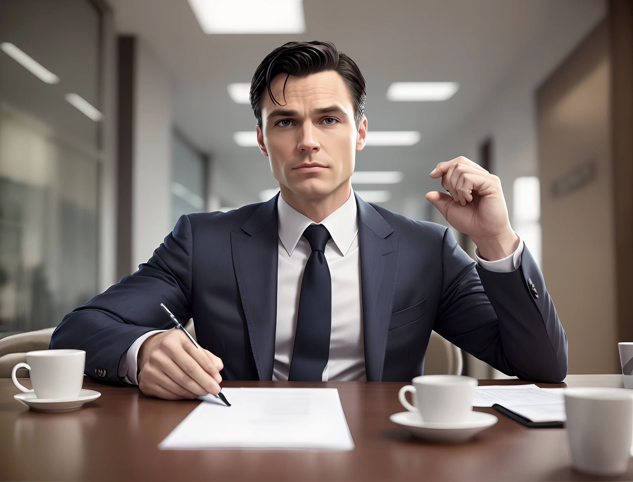 Bruce Wayne in business meeting --auto --s2