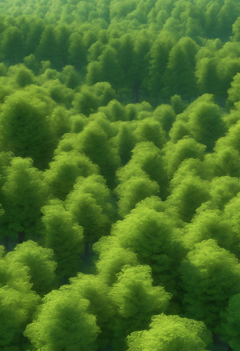 Forest with green trees