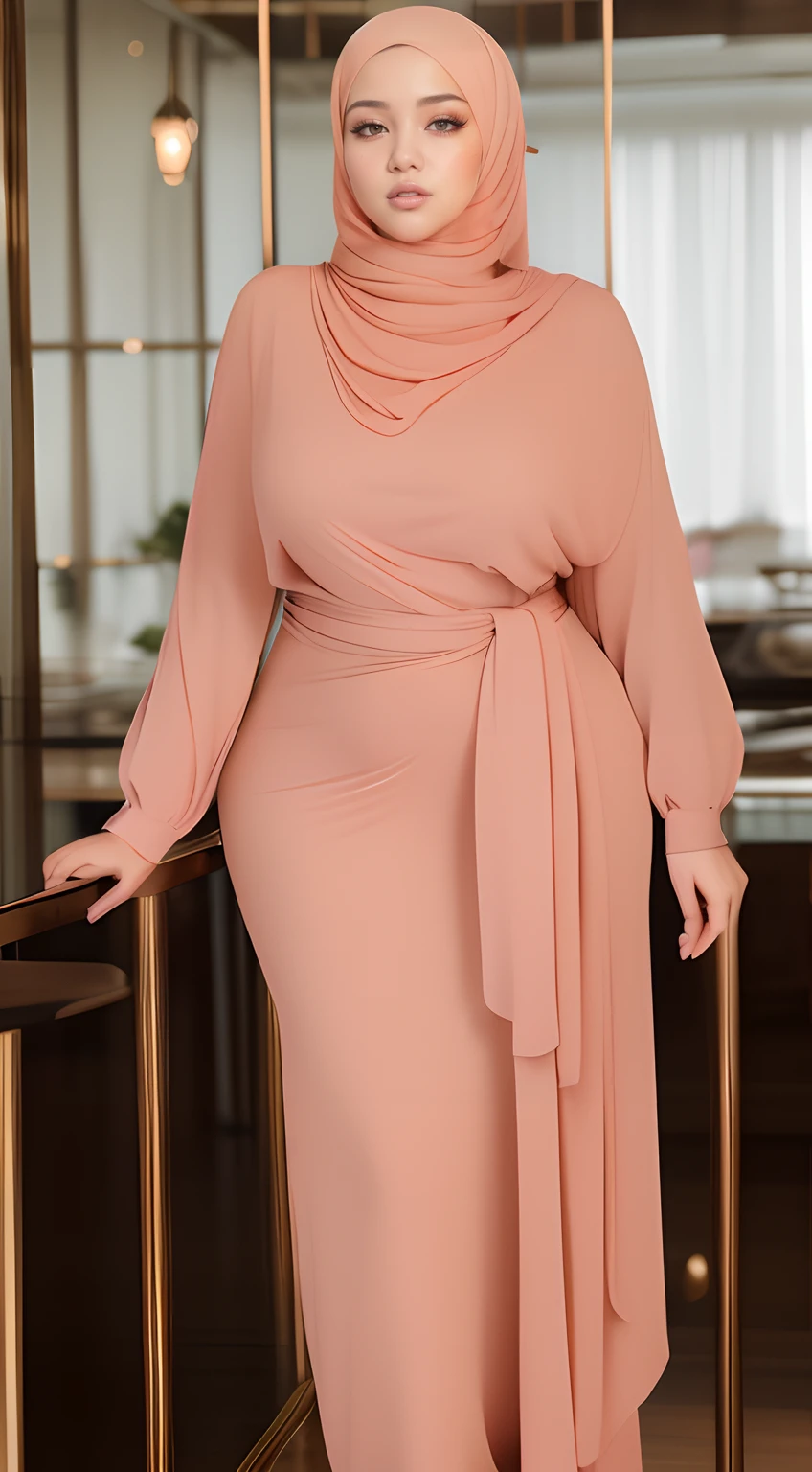 (NSFW,highres:1.2),mirafilzah,perfect body shape, slim waist, curvy hourglass figure, full body picture, skinny waist and thick hips,full body view,big boobs,wearing tight dress,beautiful detailed eyes,long eyelashes,natural makeup,soft smile,she has a jiggly fat round belly,vivid colors,studio lighting,physically-based rendering,digital artwork,bokeh