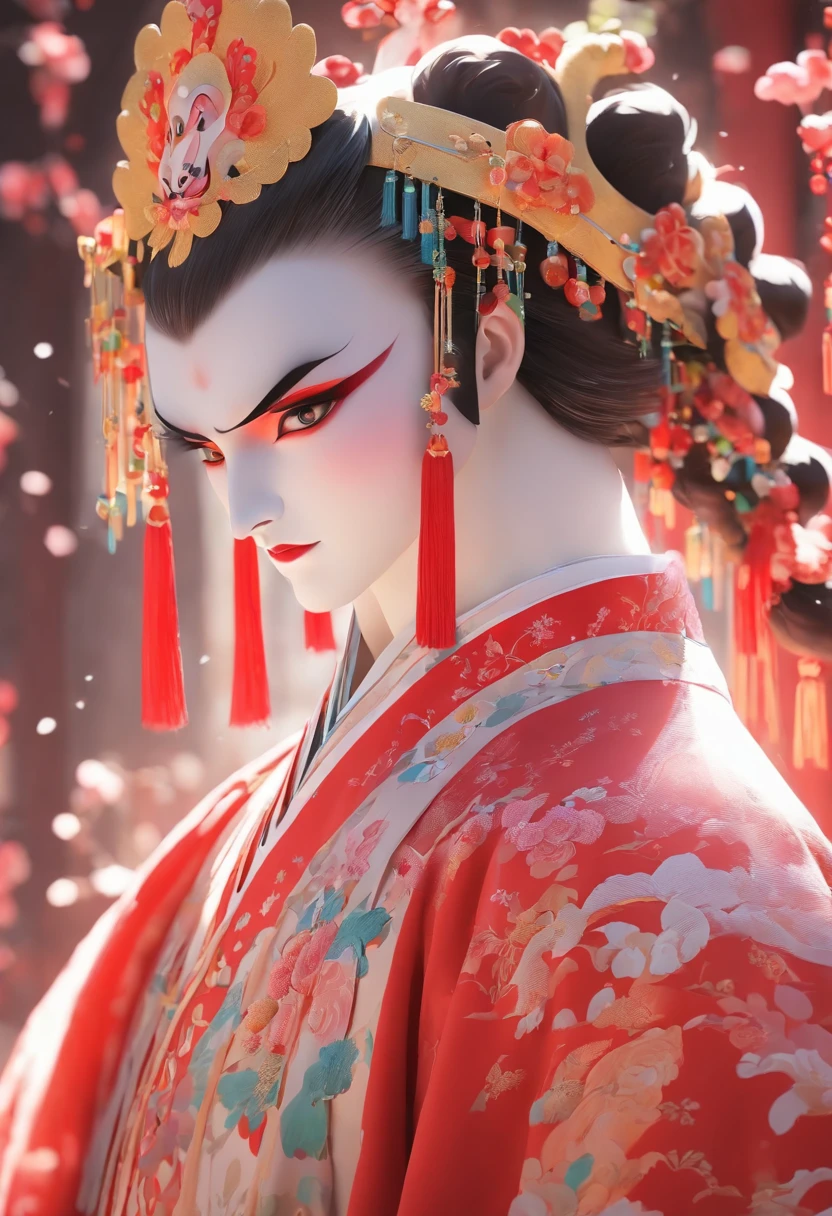 China-style,Chinese drama,Peking Opera costumes,Bai Suzhen costume,Drama Facebook,white colors,中景 the scene is,super-fine,ultra - detailed,high qulity,8K ,Sharply focus the eyes,highly detailed surreal vfx,oc rendered, - AR 16:9 --q 2 --s 1000