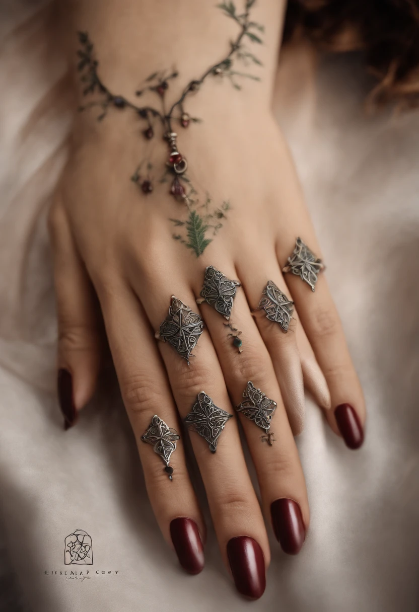 Add elven rune tattoos on your fingers to the image you just crafted.
