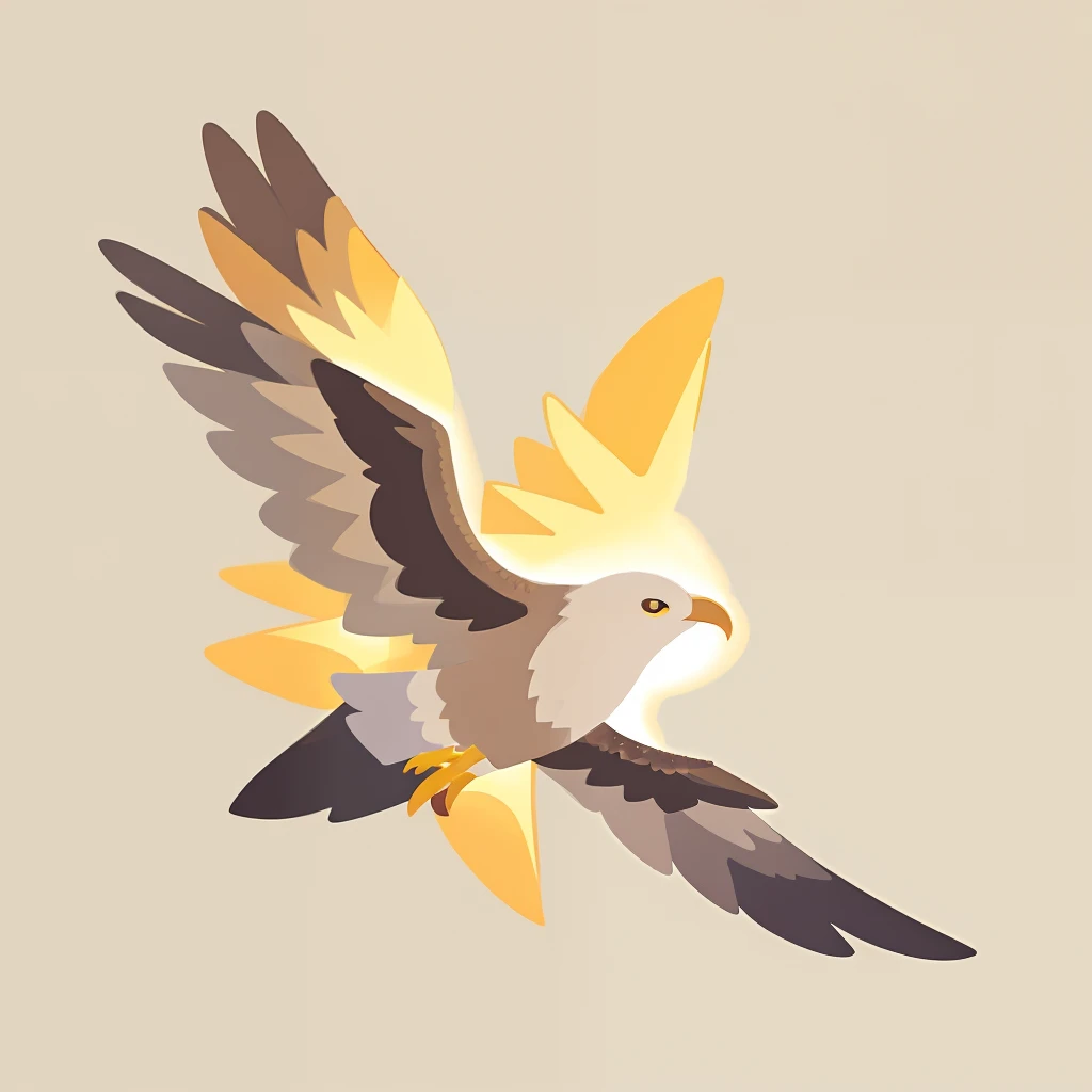 yellow lightning,Bald Eagle,flight,Fierce