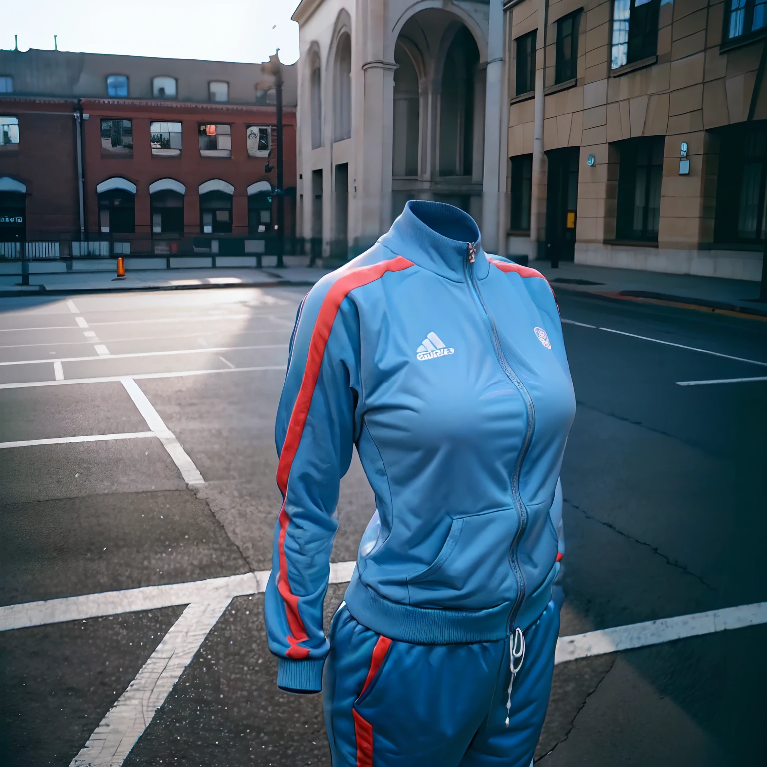 school tracksuits, ((invisible, no humans:1.5, headless:1.5, handless, legless)), big breast, close-up to hip, from behind,
(8k, RAW photo, best quality, masterpiece:1.2), (realistic, photo-realistic:1.37),photon mapping, radiosity, ((Hasselblad photography)),physically-based rendering,