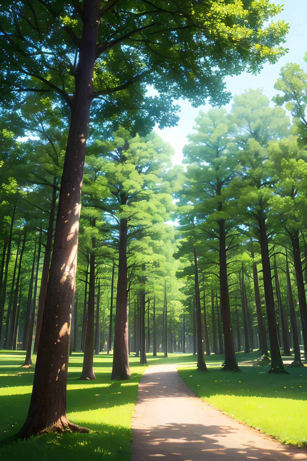 Forest with green trees