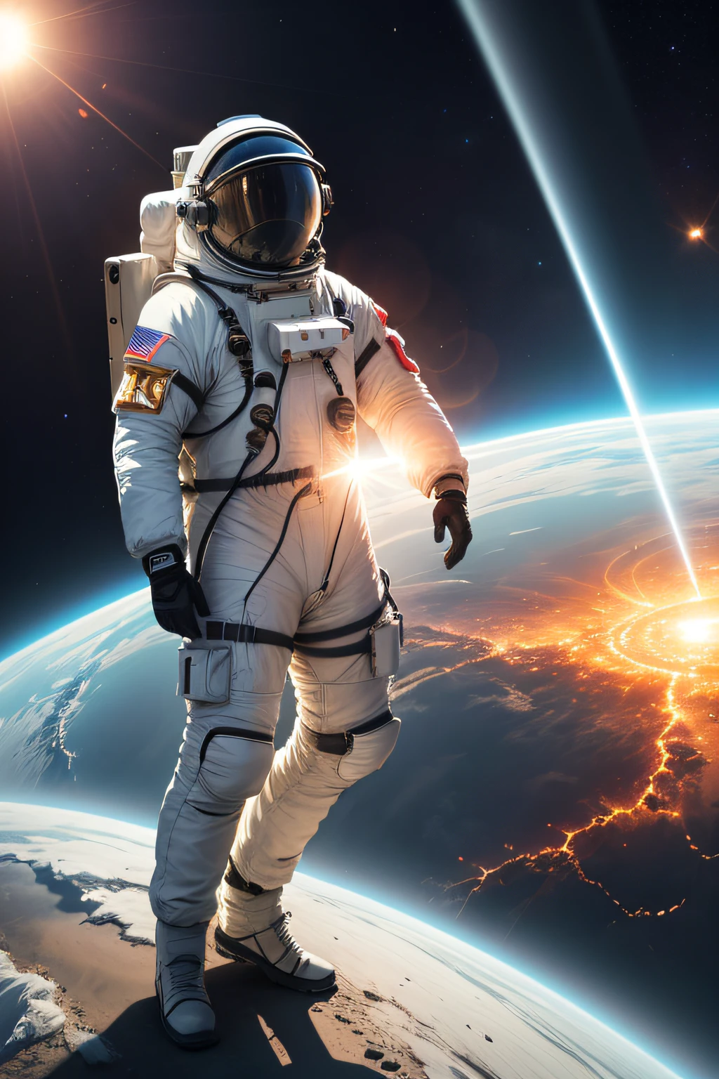 Effects of Solar Radiation: Show images of scientists or astronauts wearing advanced spacesuits to protect themselves from solar radiation. Use graphics or animations to illustrate how radiation affects your skin and eyes.