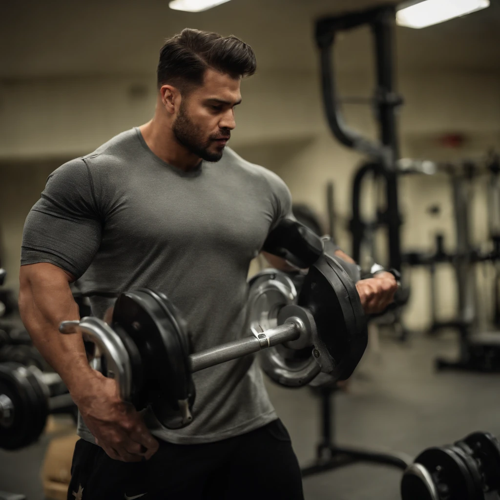 photo of a muscular hunk, (((hyper muscles))), (((massive pectorals))), (puffy nipples), (((large areolae))), nude, massive penis, erection, gym, surrounded by multiple men, realistic, masterpiece, intricate details, detailed background, depth of field,