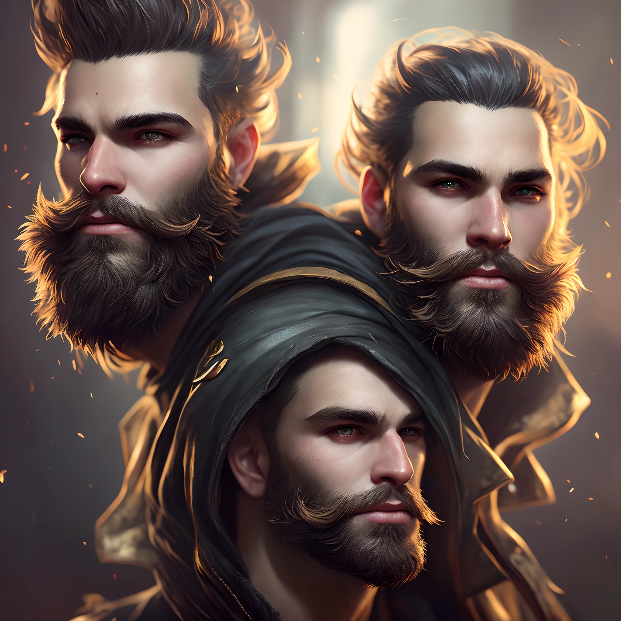 close-up of a man with beard and beard, super detailed fantasy character, ultra realistic concept art, wojtek fus, highly realistic concept art