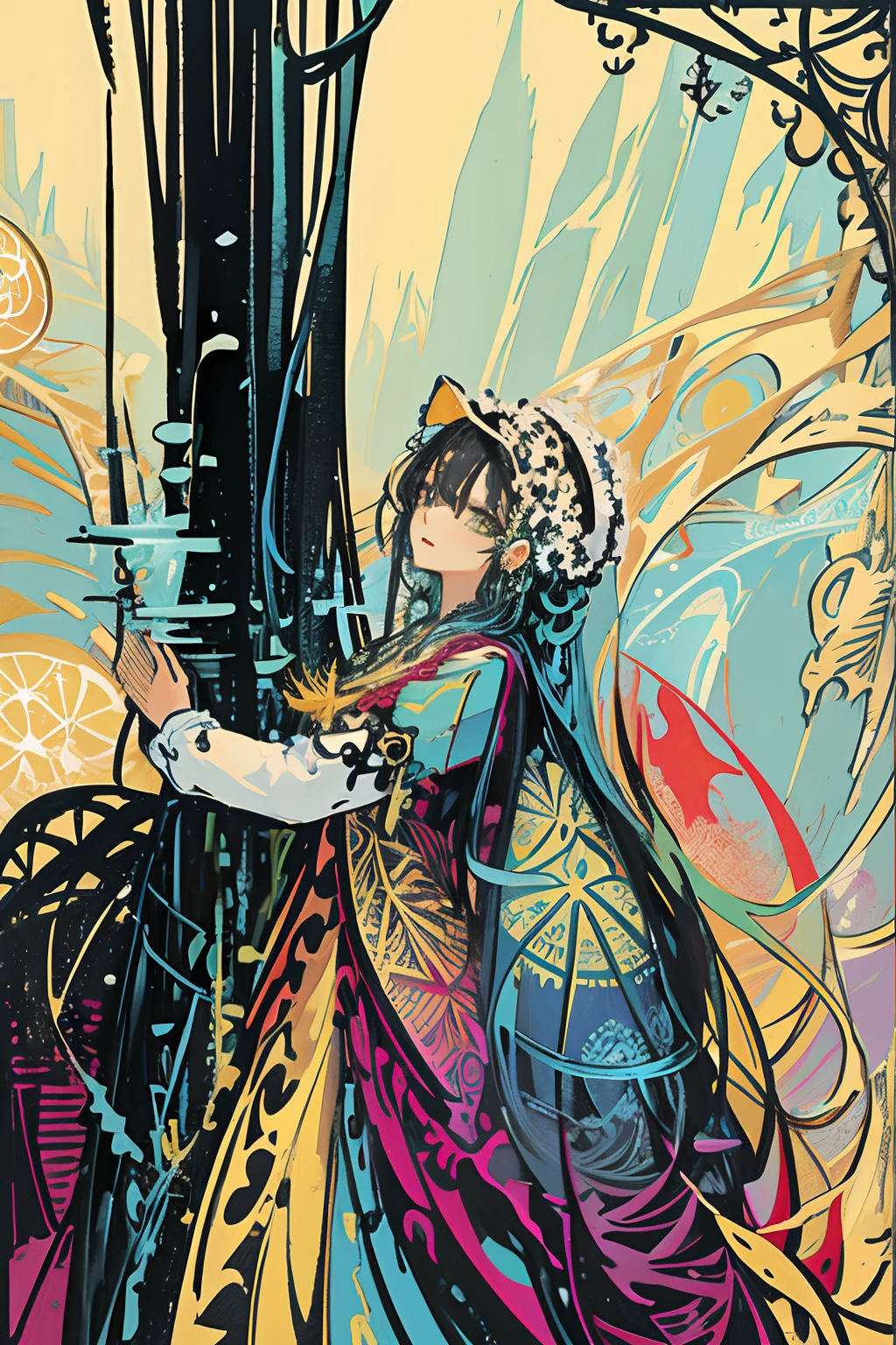 (masterpiece, top quality, best quality, official art, beautiful and aesthetic:1.2), (1girl), extreme detailed,(fractal art:1.3),colorful,highest detailed