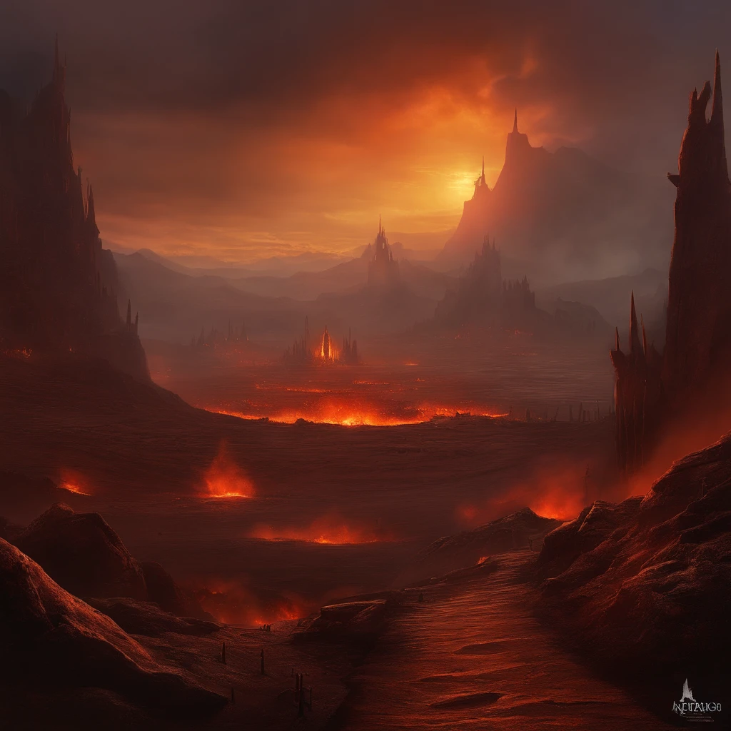 , paisagem do inferno, O fundo do inferno, A batalha final no inferno, Apocalyptic landscapes!!!!!, Mustafar, The Ruins of Hell, ! Apocalyptic landscapes!!, Soberbo D & D A Arte do Sol Escuro, Portas do Inferno, Portas do Inferno, arte conceitual de world of warcraft, Resgate do Submundo!!!!!!