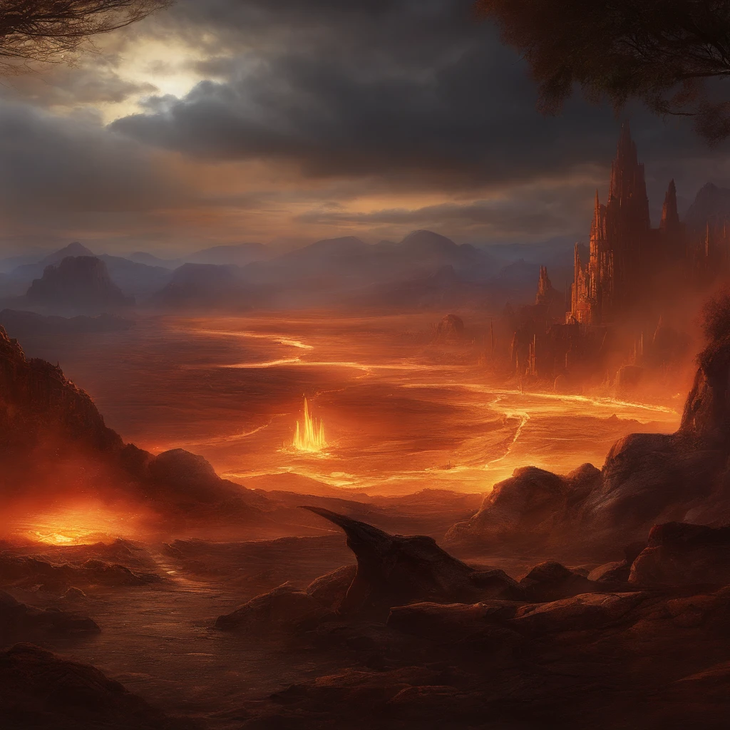 , paisagem do inferno, O fundo do inferno, A batalha final no inferno, Apocalyptic landscapes!!!!!, Mustafar, The Ruins of Hell, ! Apocalyptic landscapes!!, Soberbo D & D A Arte do Sol Escuro, Portas do Inferno, Portas do Inferno, arte conceitual de world of warcraft, Resgate do Submundo!!!!!!