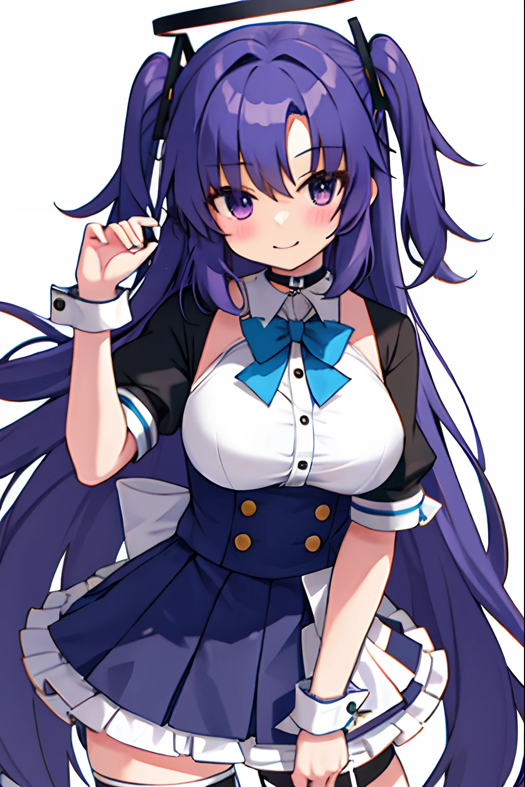 yuuka, White background, Maids