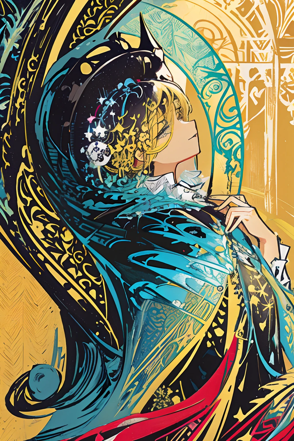 (masterpiece, top quality, best quality, official art, beautiful and aesthetic:1.2), (1girl), extreme detailed,(fractal art:1.3),colorful,highest detailed