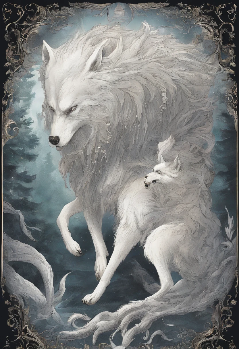 A hideous white wolf broke free from its chains,Crazy roaring and roaring