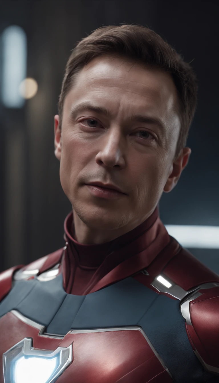 (Professional 3D rendering:1.3) de (realista:1.3) A foto de arte mais bonita do mundo, Retrato de ELON MUSK em um terno baseado em IRON MAN, Exquisite fan art, altamente detalhado, estilo aranha verso, - Cristiano Ronaldo como Spider-Man, Unity 8k full-body rendering, action shot, poros da pele, very dark lighting, Sombreamento pesado, detalhado, Rosto detalhado, (Vibrando, fotografia realista, realista, Dramatic, Escuro, foco nítido, 8k),