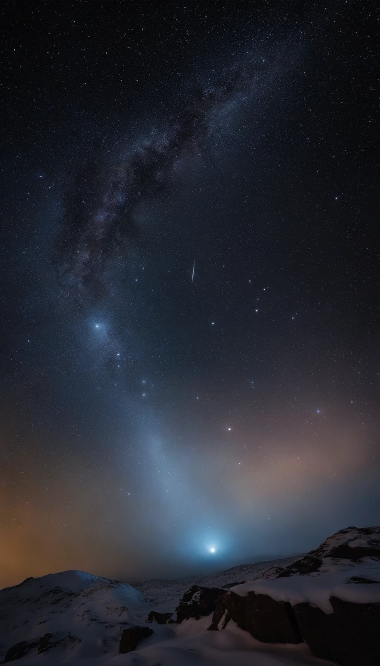 The entire galactic starry sky,Magnificent,Twinkling starlight,Boundless,Fantastic sights。