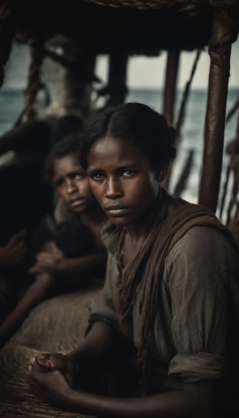 The distressed expression of refugees in the lower South Seas in the 19th century at sea and on ships