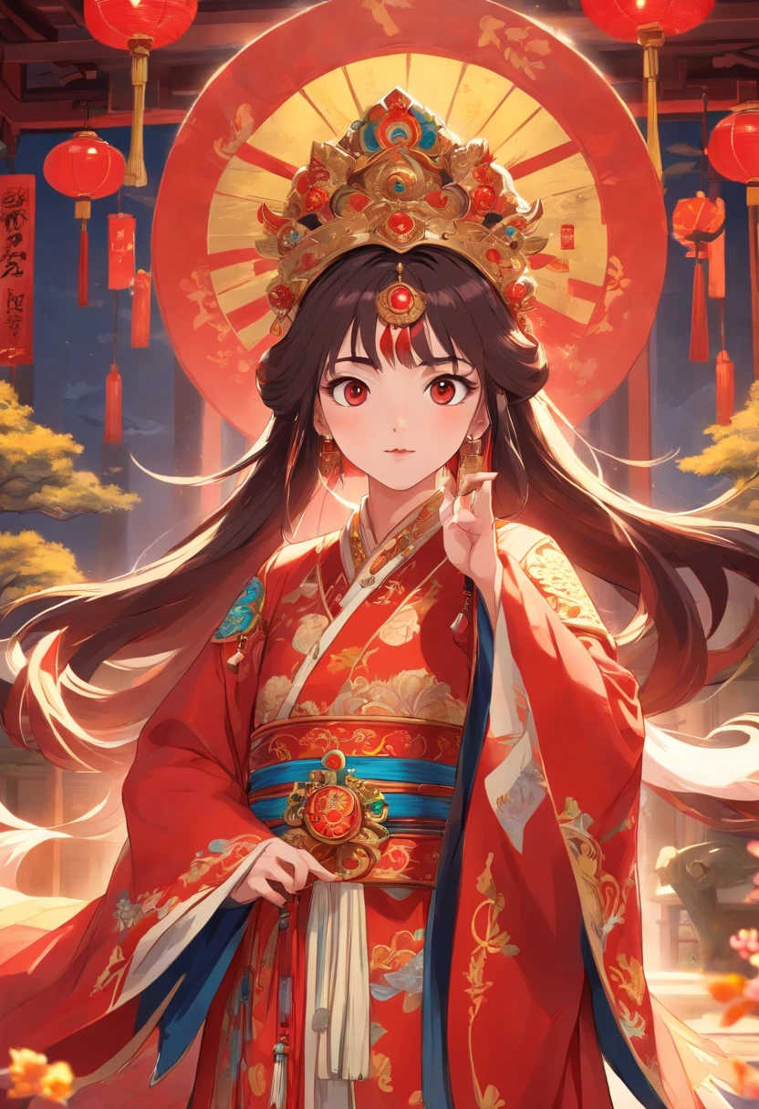 China-style,Chinese drama,Peking Opera costumes,Guan Yu costume,Drama Facebook,red colour,中景 the scene is,super-fine,ultra - detailed,high qulity,8K ,Sharply focus the eyes,highly detailed surreal vfx,oc rendered, - AR 16:9 --q 2 --s 1000