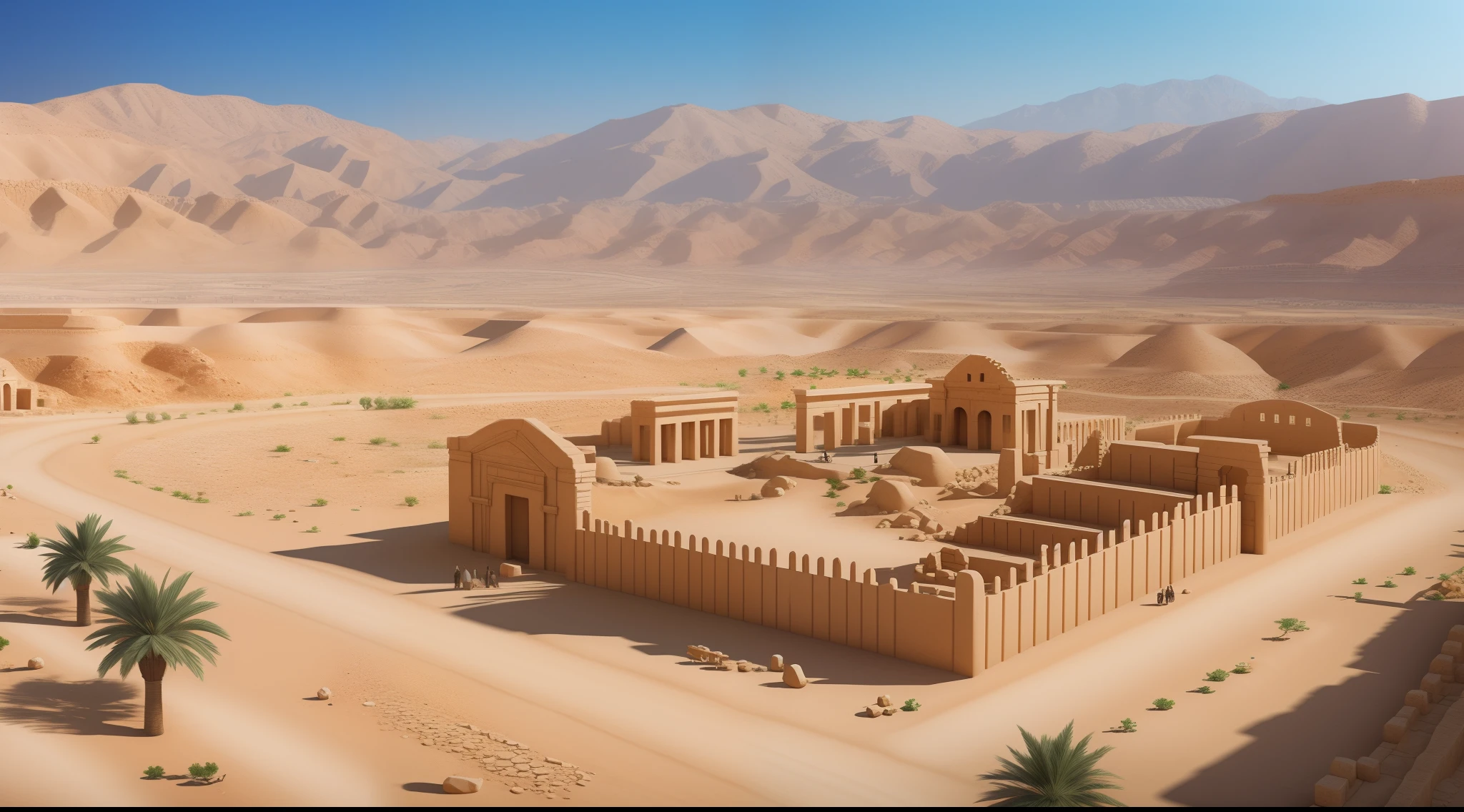 Create a realistic picture of the biblical city of Jericho, Ancient biblical city, poucas casas, tendas e ruas antigas, BIBLICAL CITY.