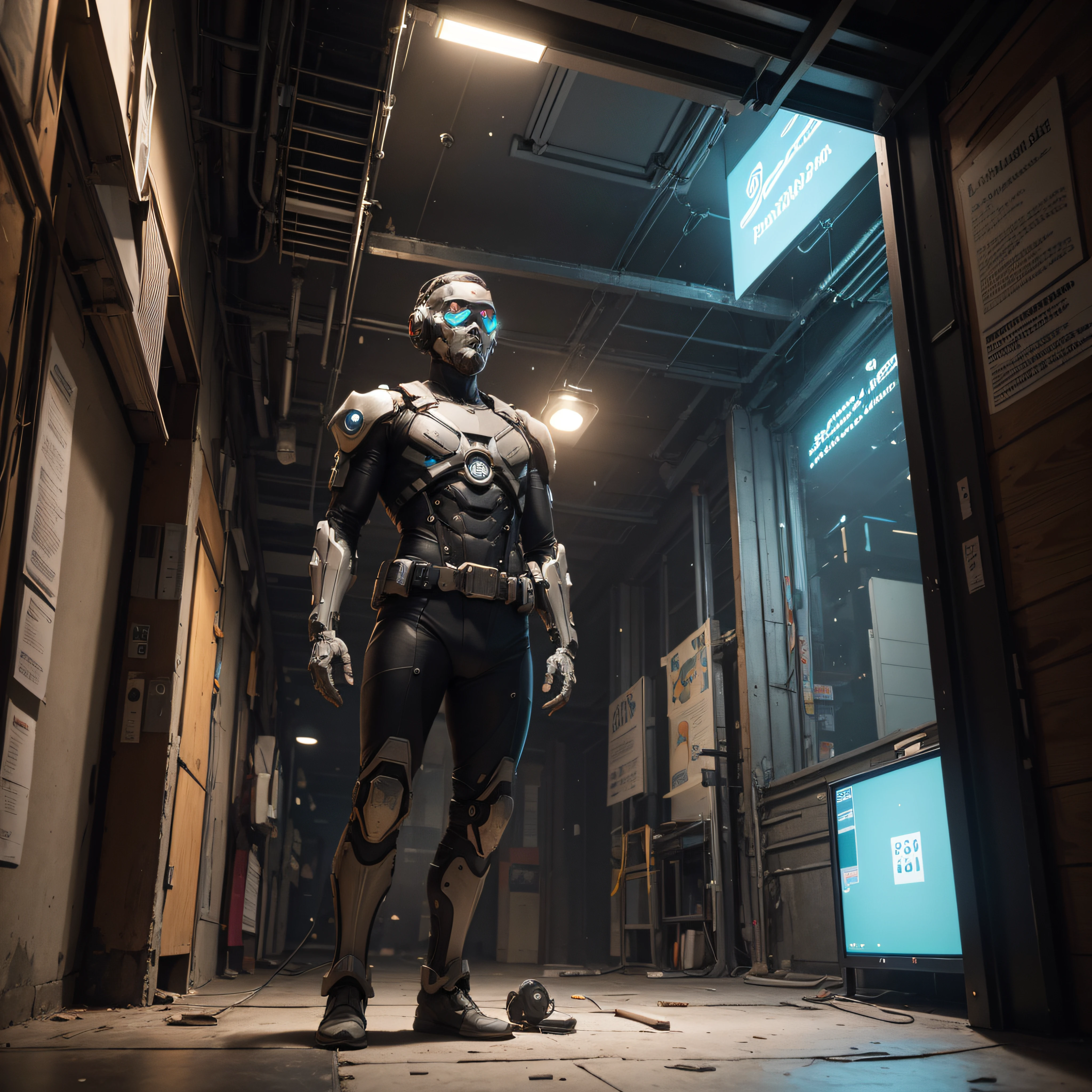 ((calidad superior)), ((obra maestra)), ((realista)), (Los detalles), (fotorrealista:1.5), puppet, marioneta de nadera humanoides tendidos en un piso de concreto, Science-Fiction, HDR, Trazado de rayos, NVIDIA RTX, Los ultra-Highres, Irreal 5, Sub-Surface Scatterring, PBR texturizado, Post-procesamiento, Anisotropic filtering, Profundidad de campos, maximum sharpness and sharpness, Regla de los tercios、8K RAW、(Luminescent Particles:1.4)、(super-detailed CG、Unidad 8k Fondos de pantalla、lighting like a movie、destello de lente、foco nítido、Arte cyberpunk、arquitectura cyberpunk