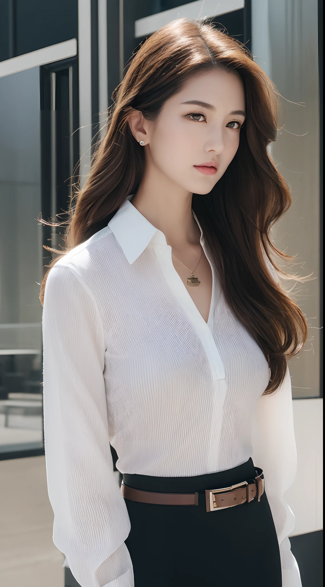 Super detailed、Japanese、charming beauty、Dainty woman、sharp eyes、cool girl、wavy hair、suit、Black chiffon dress、lacy fabric、Jacket、white shirt、flare skirt、Shiny legs、evil female executive、evil depravity、brainwashing、Mind control、lipstick、have lip gloss、grin、邪evilなな表情、evil、empty eyes、邪evilな、in the darkroom、lean back