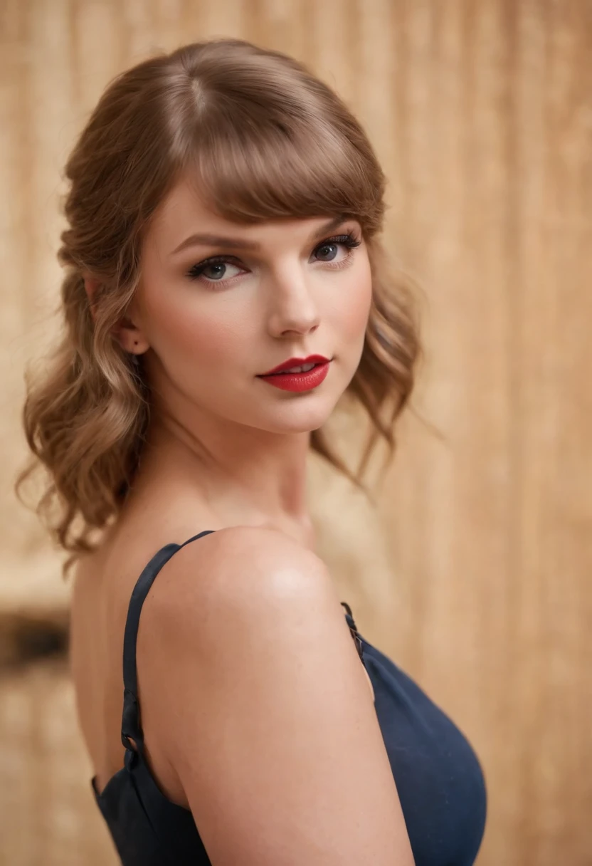 American singer，Taylor Swift，19 years old,（full bodyesbian：1.5）,lowerbody，singing，long leges，short detailed hair